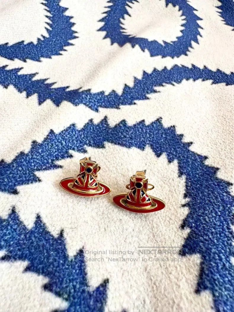 Vivienne Westwood Vivienne Westwood Red Gold Saturn Earrings. Size ONE SIZE - 2 Thumbnail