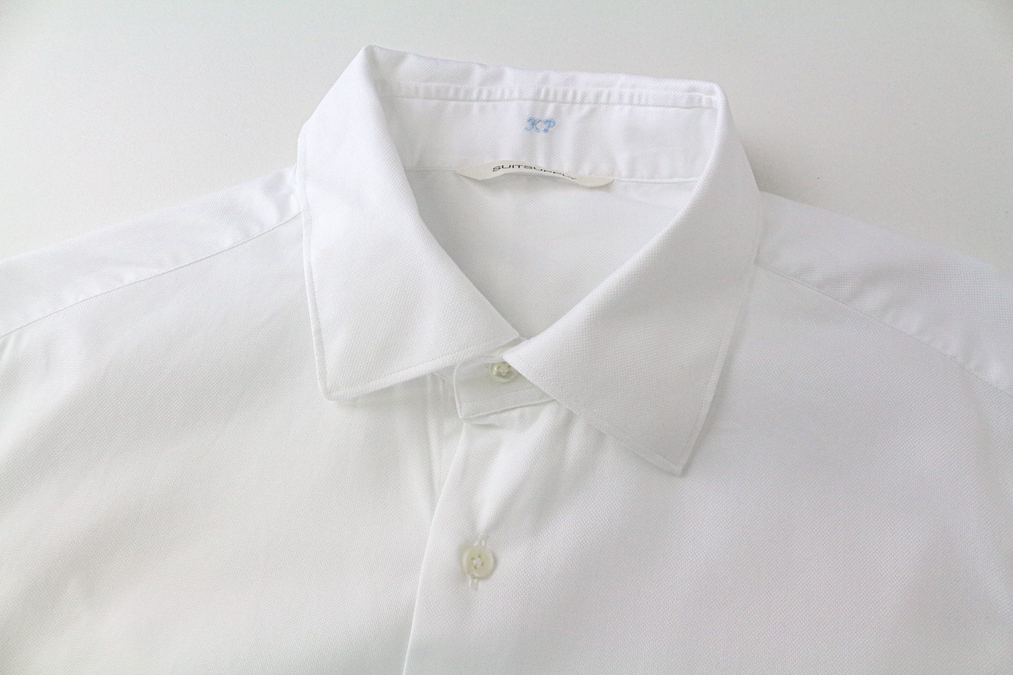 Suitsupply M Slim Fit White Cotton Spread Collar Shirt 79471 Size US M / EU 48-50 / 2 - 3 Thumbnail