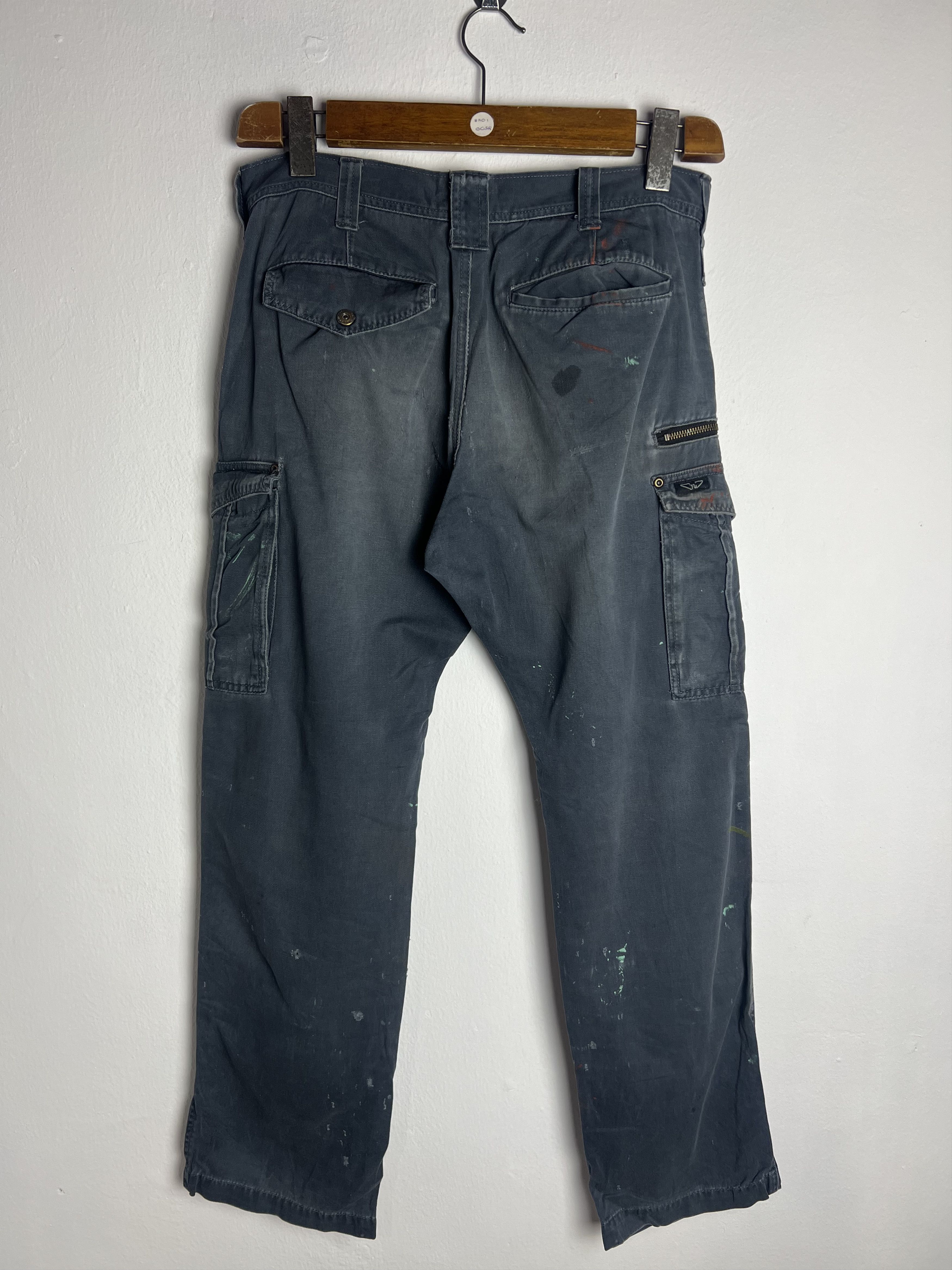 Seditionaries Distressed Paint Splatter Dirty Cargo Pant Size US 31 - 2 Thumbnail