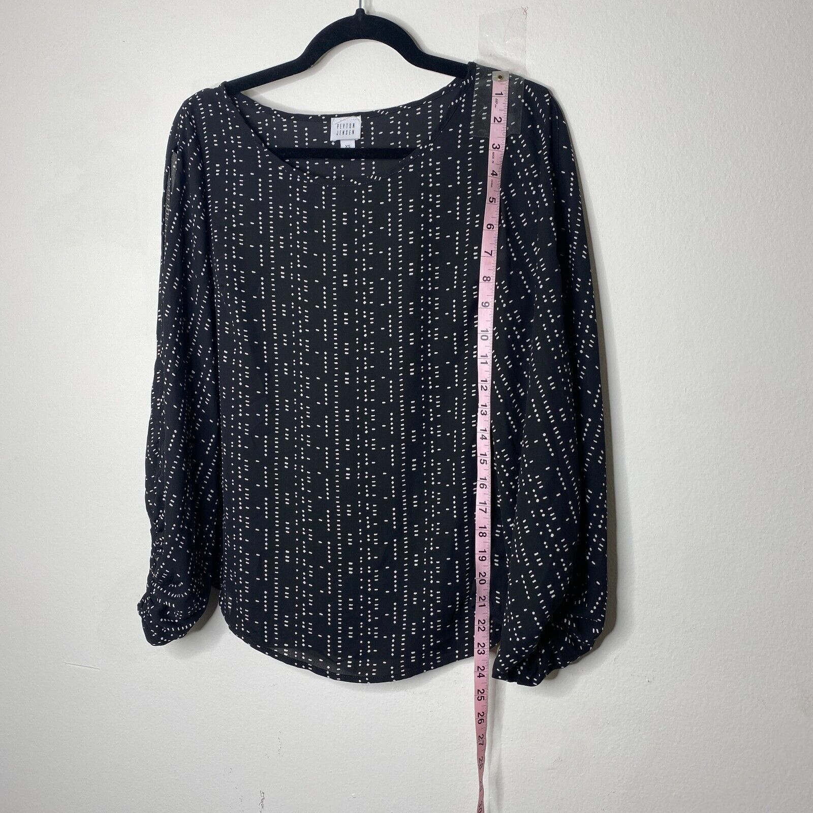 Other Peyton Jensen Black White Long Sleeve Round Neck Blouse XS Size XS / US 0-2 / IT 36-38 - 11 Thumbnail