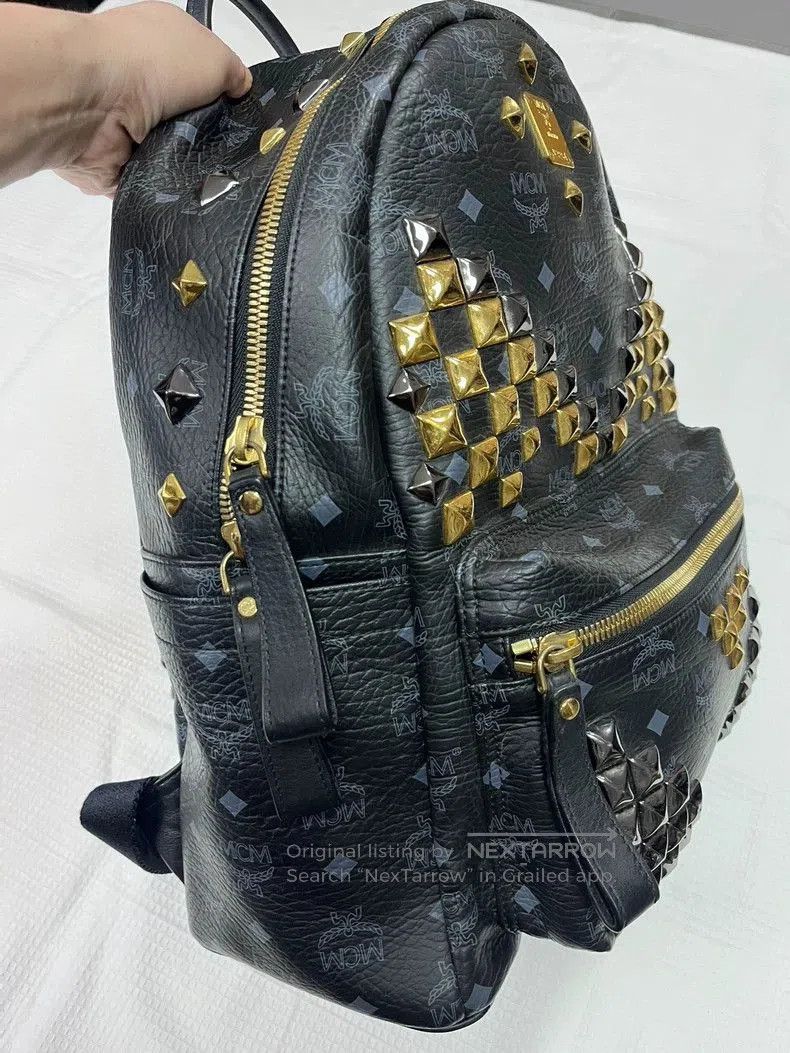 MCM MCM black rivet medium backpack. Size ONE SIZE - 3 Thumbnail