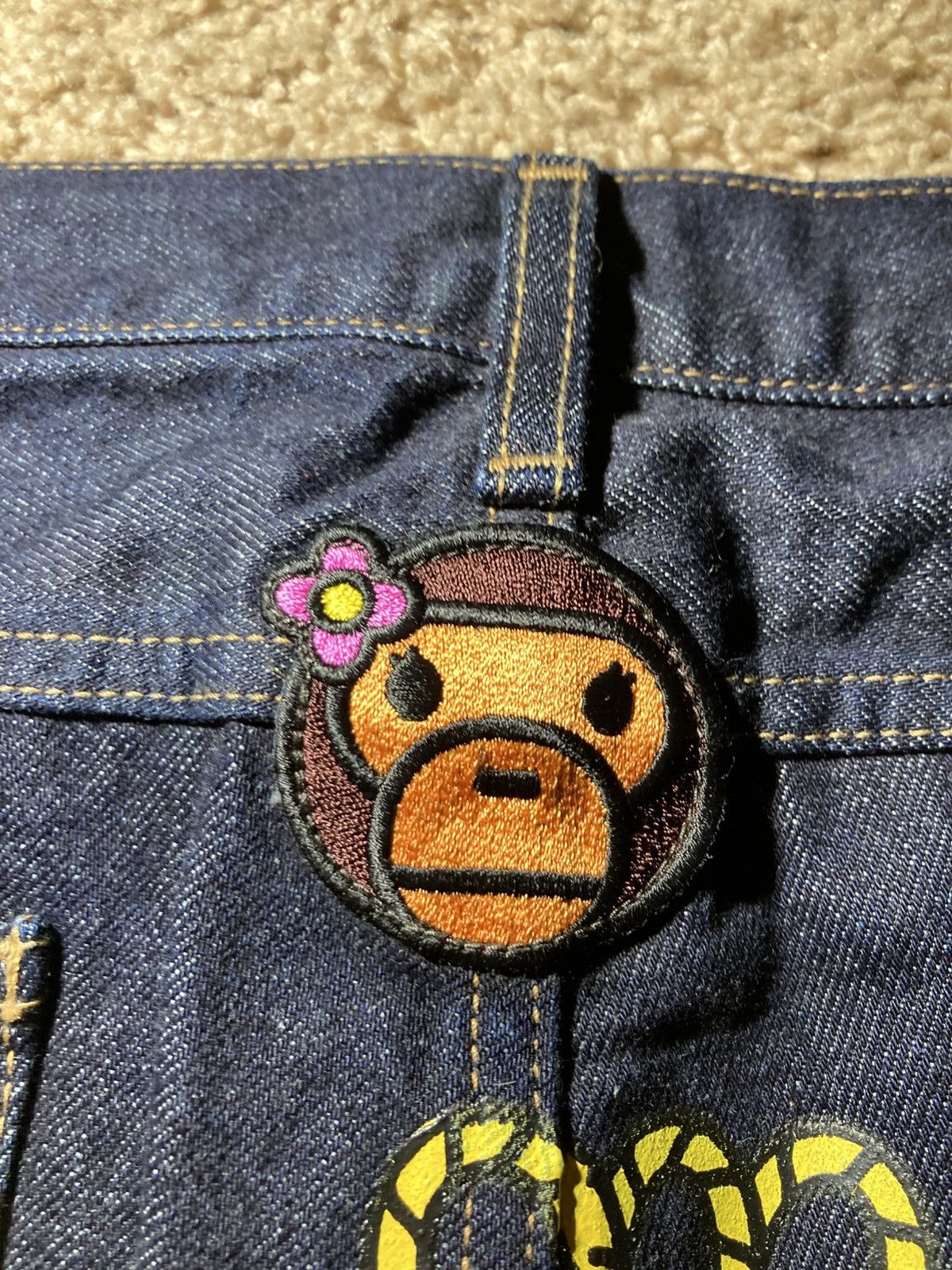 Bape 2010 Bape Baby Lisa Days Like These Jeans Denim Print Small Size US 30 / EU 46 - 7 Thumbnail