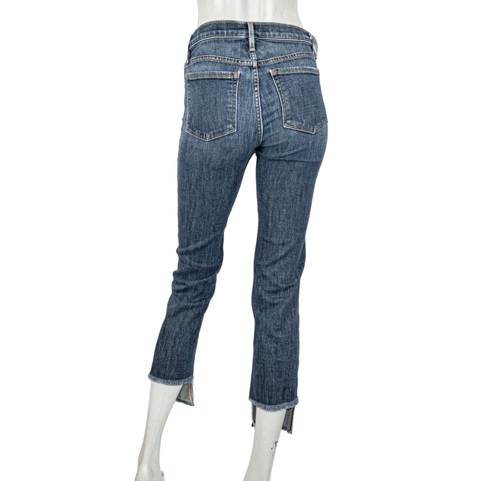 Frame FRAME Denim Le Nouveau Straight Raw cut Crop leg Jeans Size 25" / US 0 / IT 36 - 3 Thumbnail