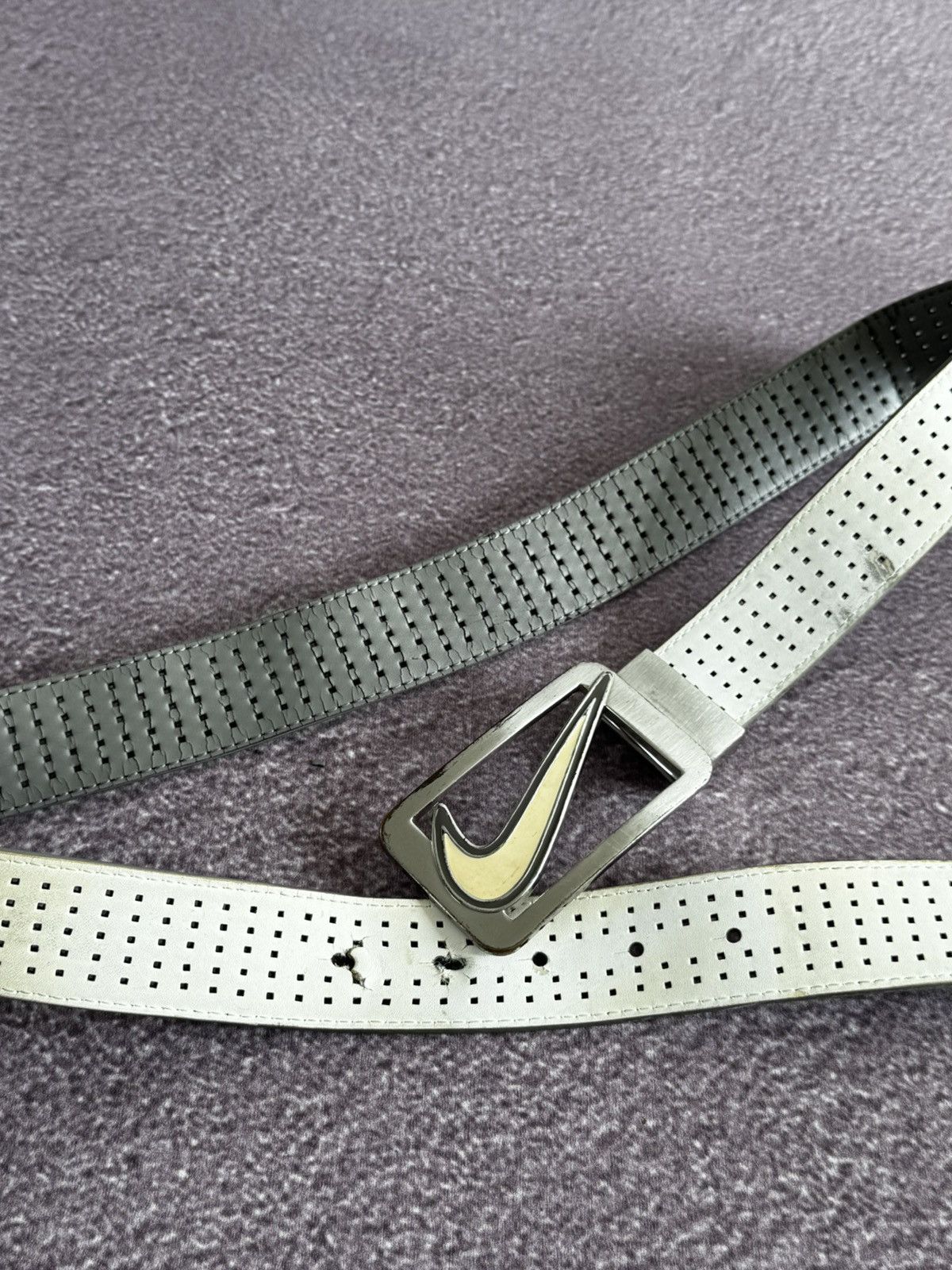 Nike Nike Vintage Drip Y2K Metal Swoosh Buckle Leather Belt Size ONE SIZE - 5 Thumbnail