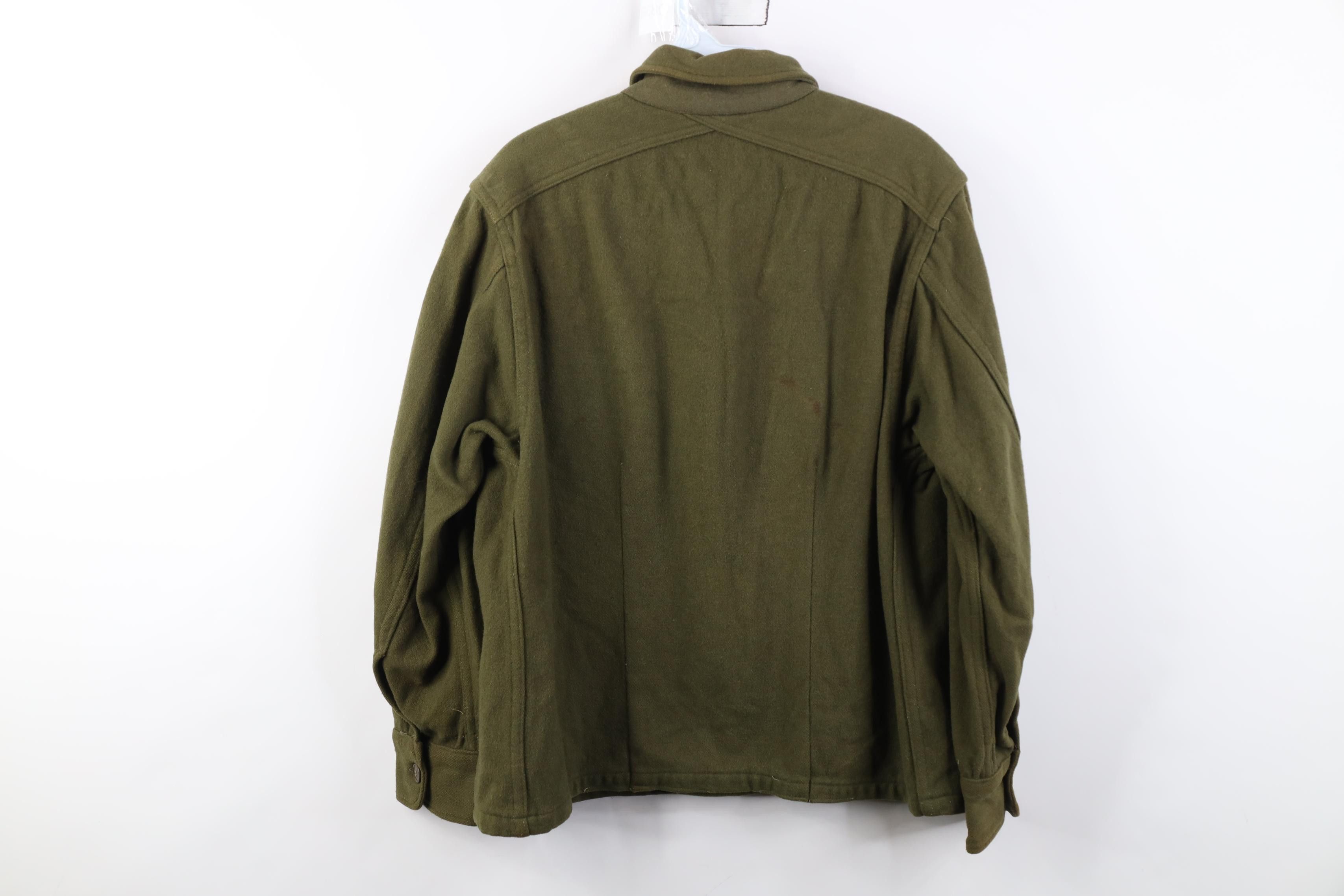 Vintage Vintage 50s Korean War US Army OG 108 Wool Shirt Jacket Size US M / EU 48-50 / 2 - 14 Thumbnail