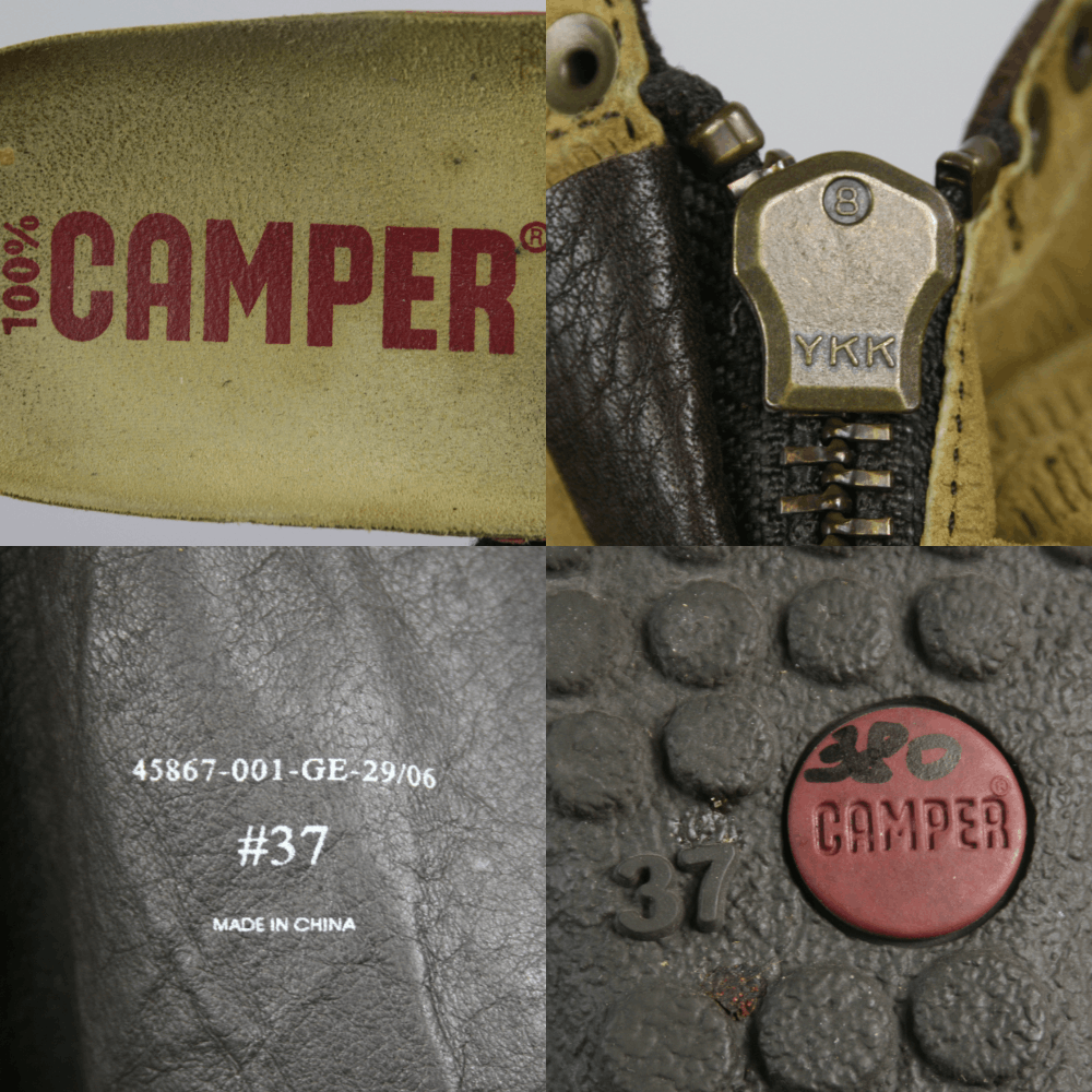 Camper Y2K Moto Boxing Knee High Leather Boots Vintage Size US 7 / IT 37 - 16 Thumbnail