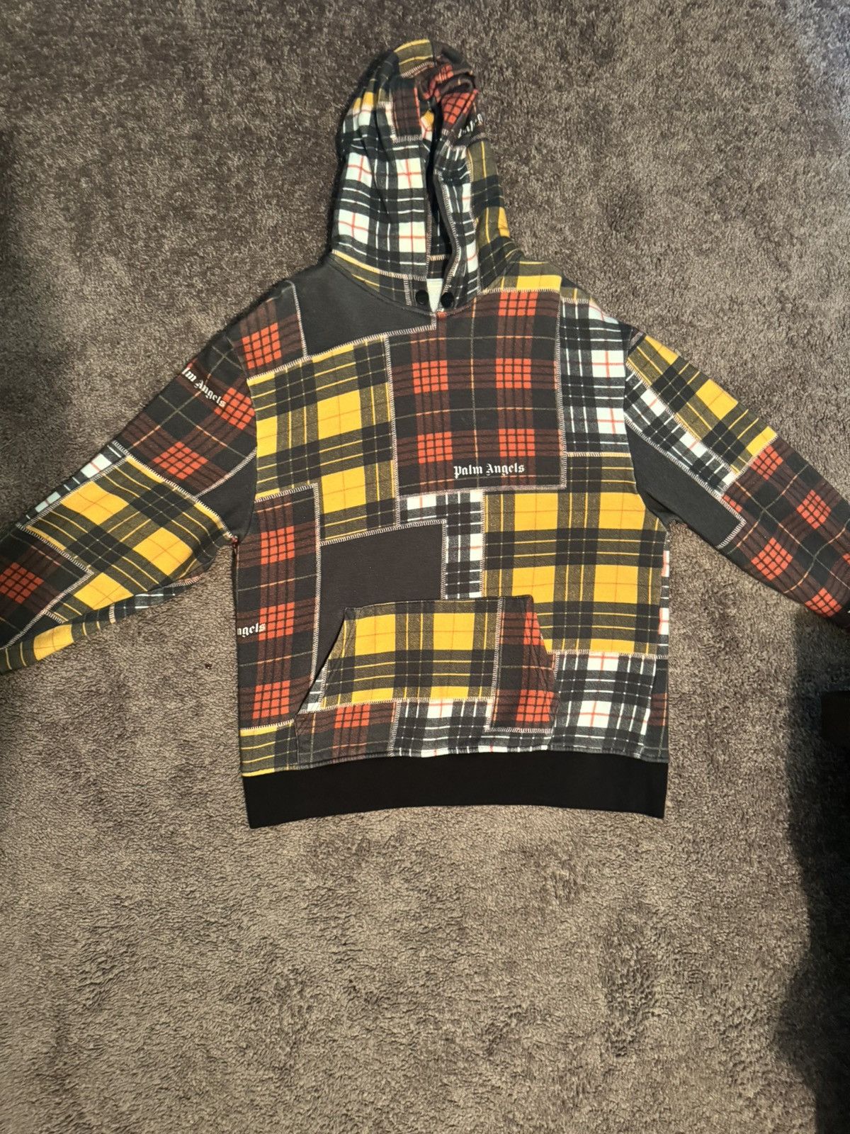 Palm angels plaid hoodie