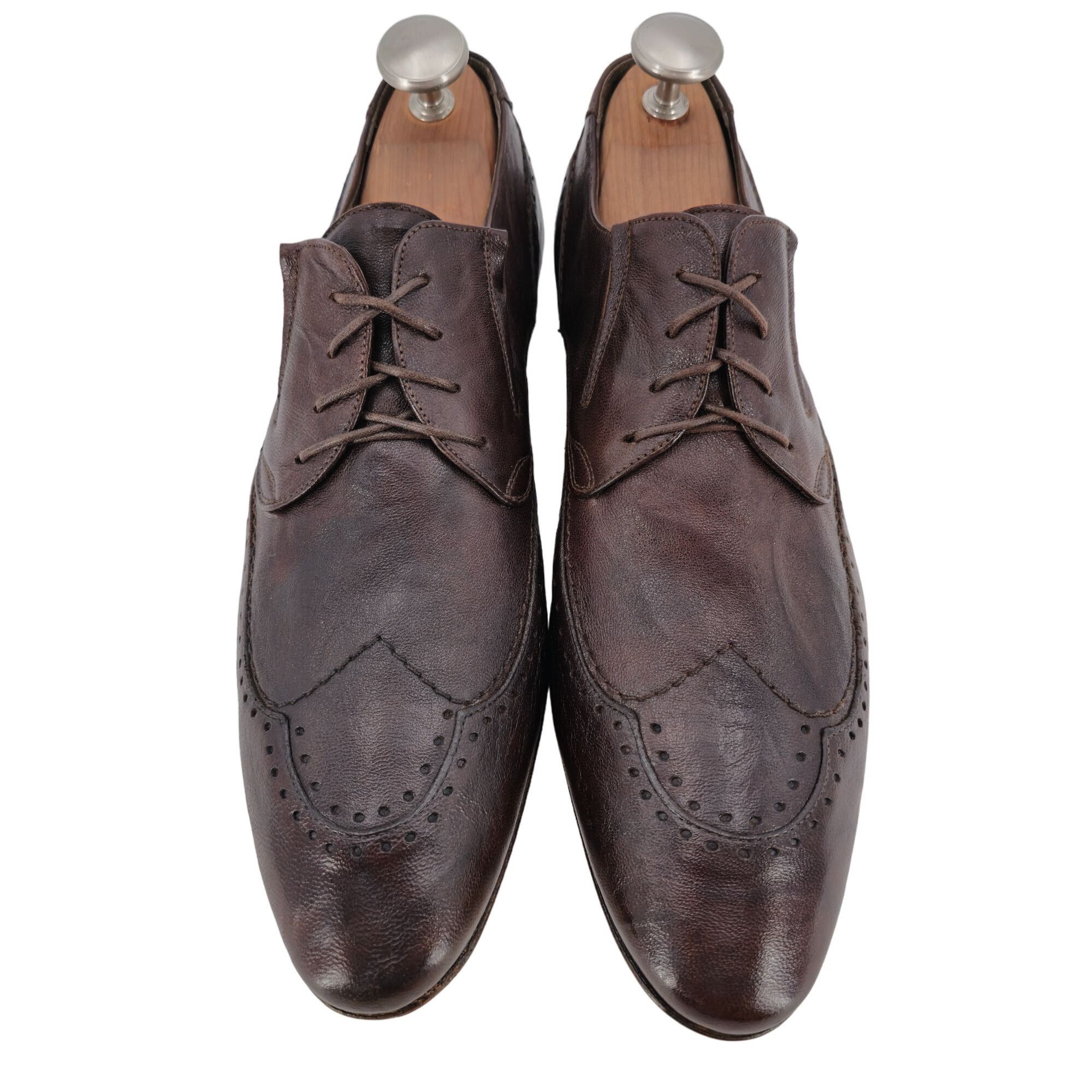Other Italy Vito Della Mora Men Size 10 Unique Dark Brown Leather Size US 10 / EU 43 - 3 Thumbnail