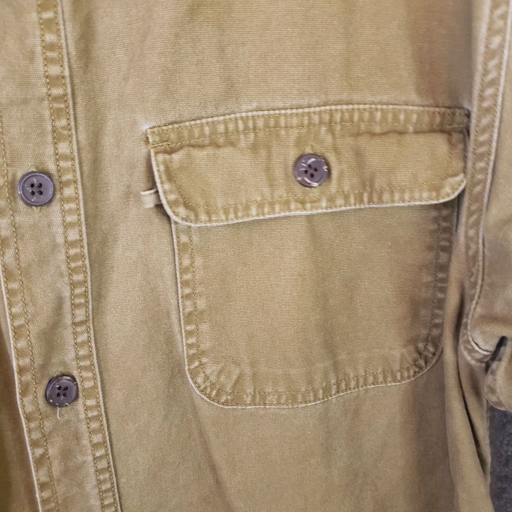 Vintage Clearwater Outfitters Shirt Men's Tan Brown Canvas Long Sleeve Rugged Outdoors Shirt Size US L / EU 52-54 / 3 - 4 Thumbnail
