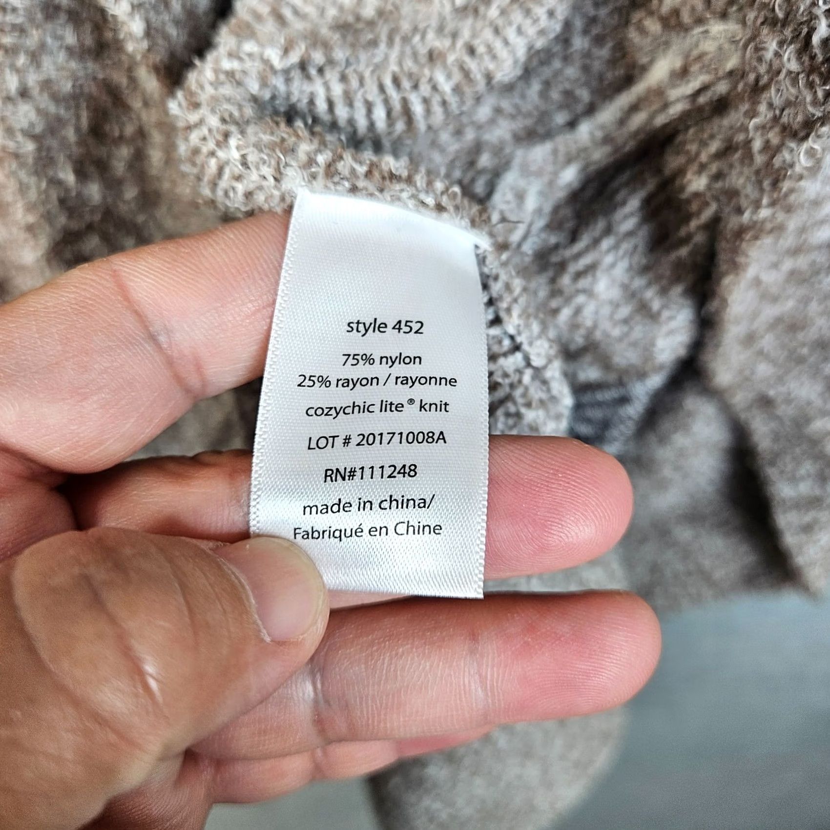 Vintage BAREFOOT DREAMS Cardigan XS Women Open Front Knit Nylon Rayon Beige Cocoa Pearl Heather Casual Travel Modern Size XS / US 0-2 / IT 36-38 - 5 Thumbnail