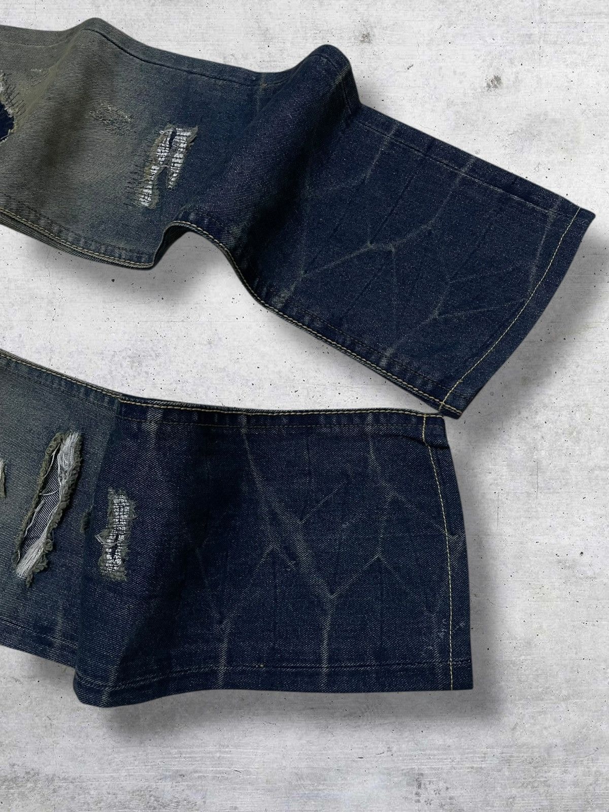 GOSTAR DE FUGA VINTAGE LAND EDGE 90S JAPAN RUGGED HEAVY DISTRESSING DENIM Size US 32 / EU 48 - 5 Thumbnail