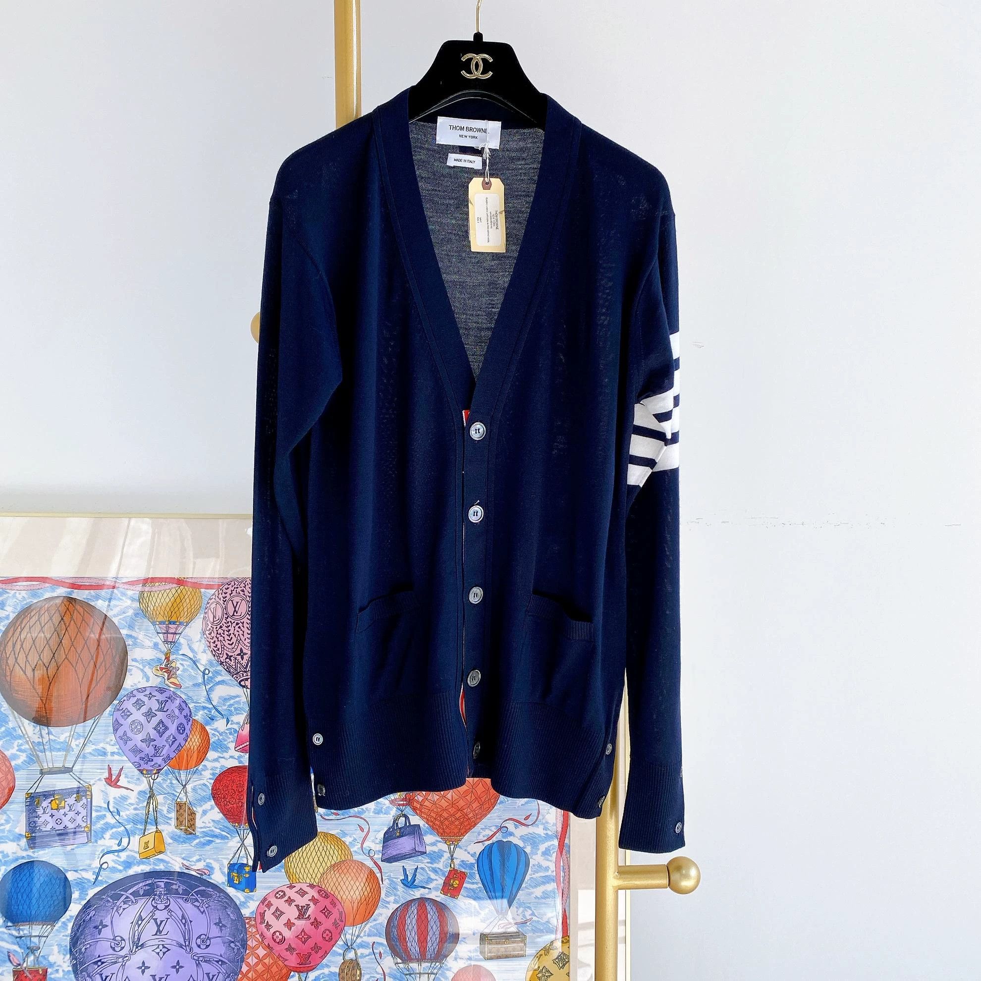 Thom Browne Thom Browne Navy Blue Knit Cardigan Size 2 Size US M / EU 48-50 / 2 - 1 Thumbnail