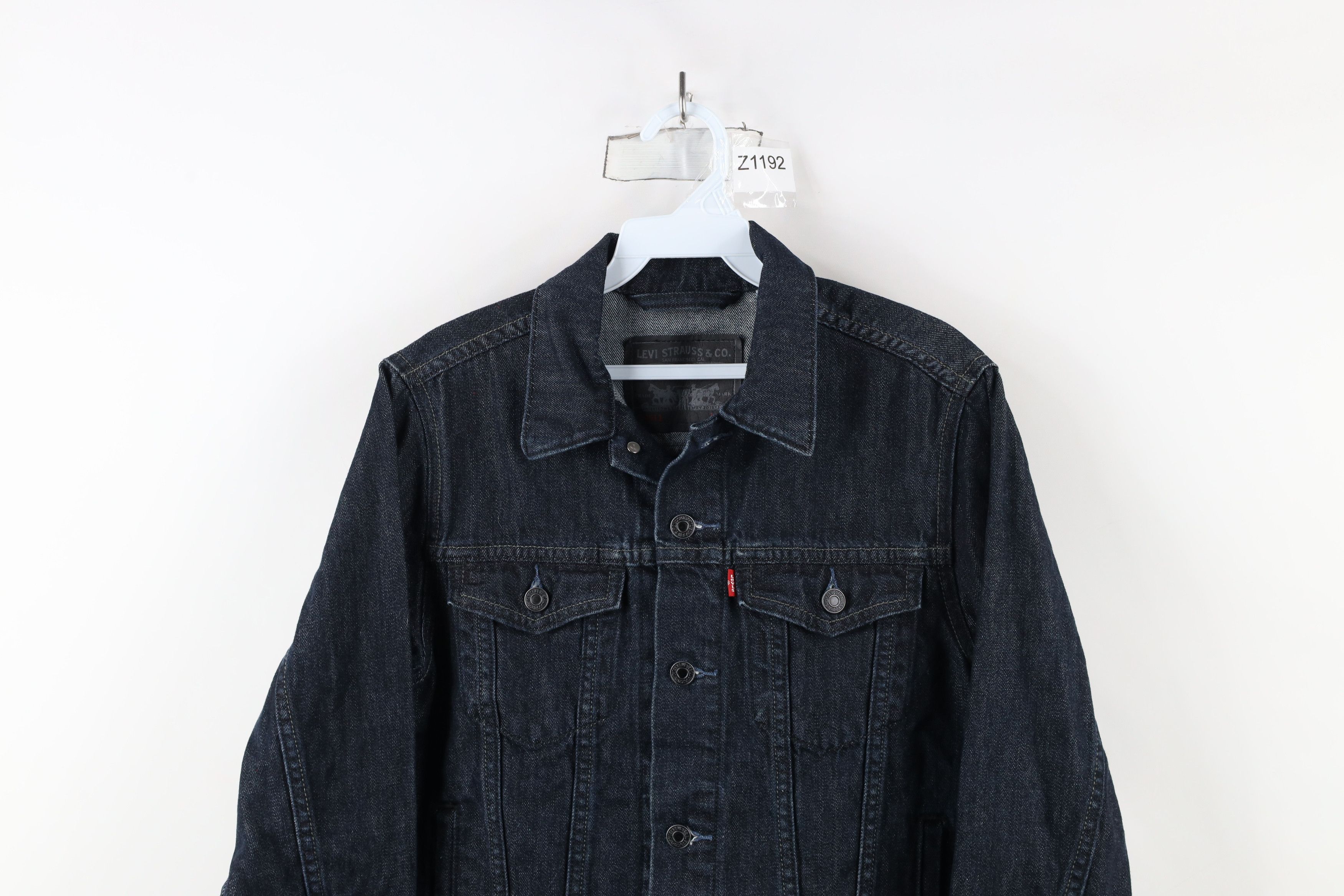Levi's × Vintage Vintage Y2K Levis Denim Jean Trucker Jacket Indigo Cotton Size L / US 10 / IT 46 - 2 Thumbnail