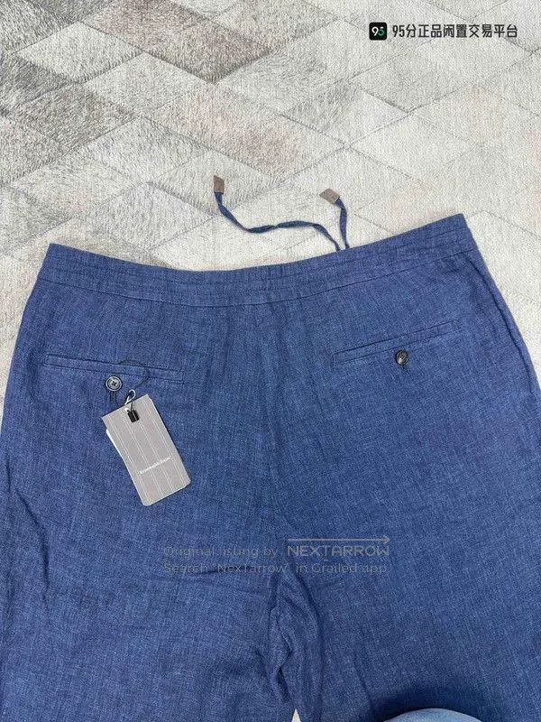 Ermenegildo Zegna Zegna Men's Solid Drawstring Linen Shorts. Size US 34 / EU 50 - 2 Thumbnail