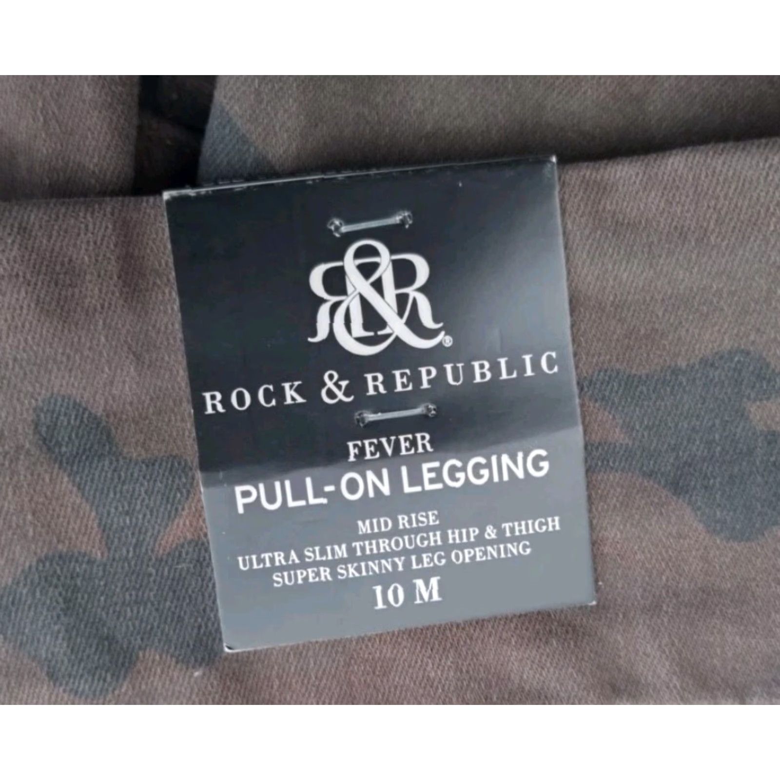 Vintage VINTAGE Rock & Republic Womens Jeggings Casual Slimming Green Camouflage Pants Size 10 Mid Rise Skinny Size 32" / US 10 / IT 46 - 7 Thumbnail