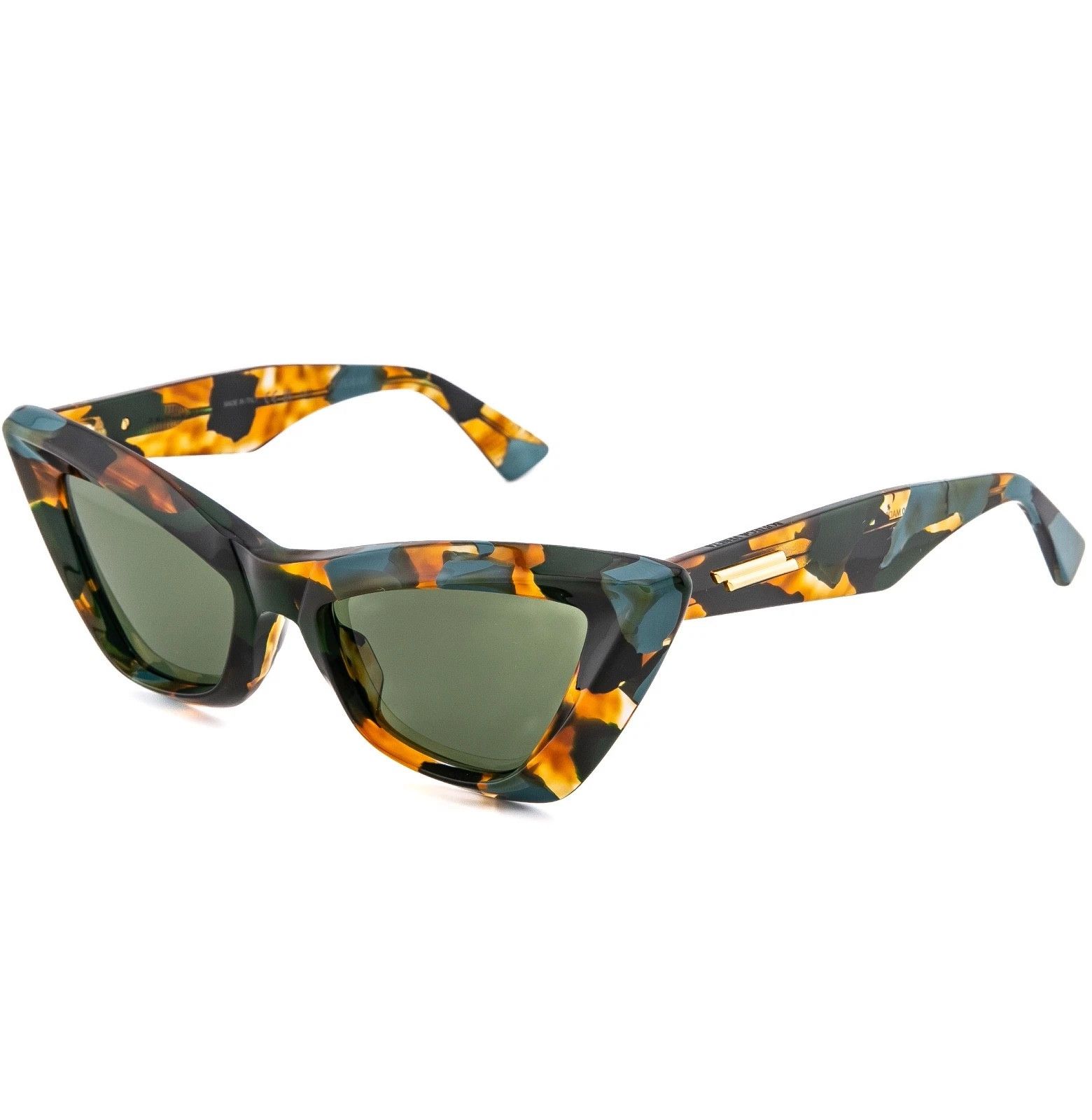 Bottega Veneta BOTTEGA VENETA 1391 ReAce BV1391S Green Ribbon Sunglass 001 Size ONE SIZE - 4 Thumbnail