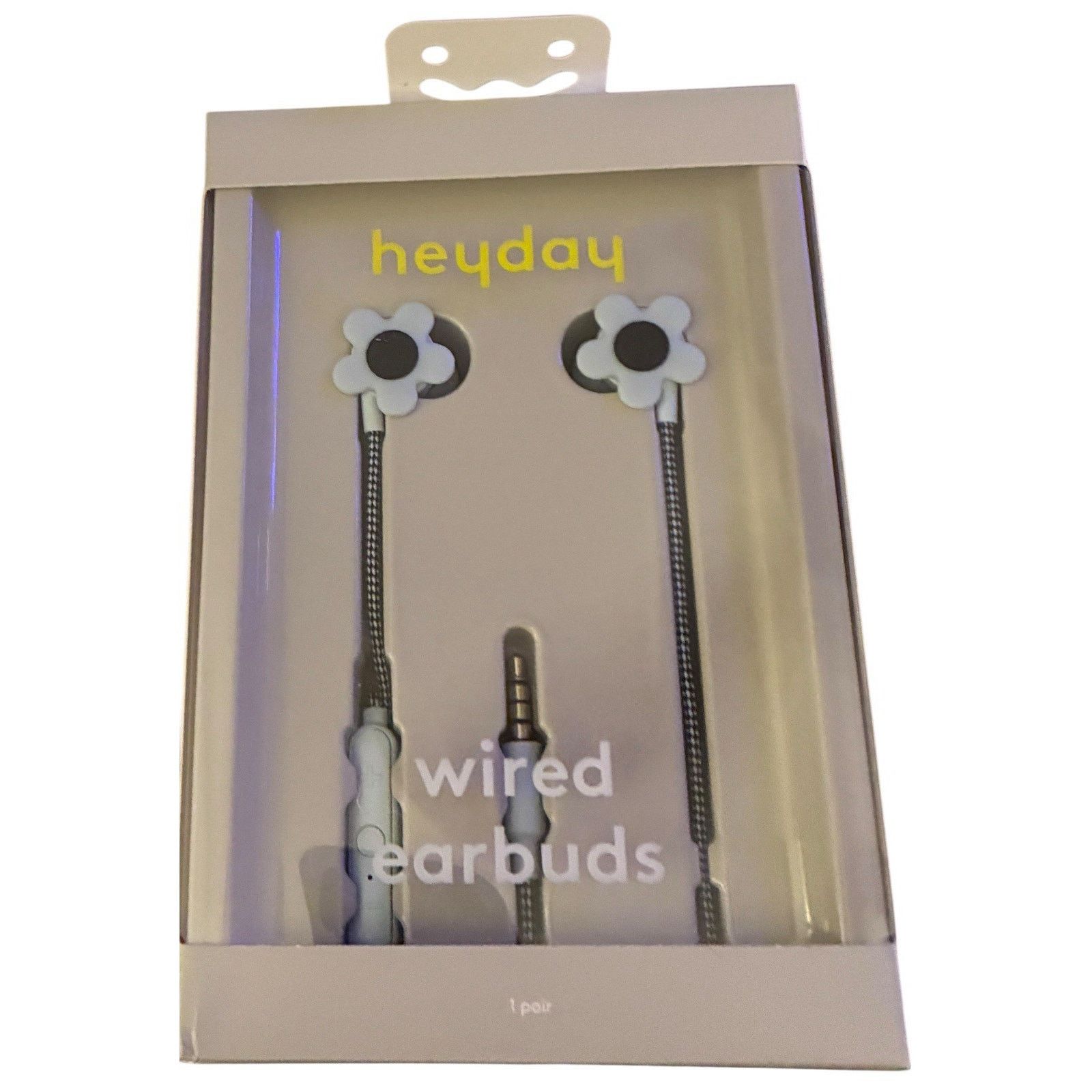 Other Heyday Wired Earbuds 3.5mm Jack w/ Mic & Remote Blue Flower Size ONE SIZE - 1 Thumbnail