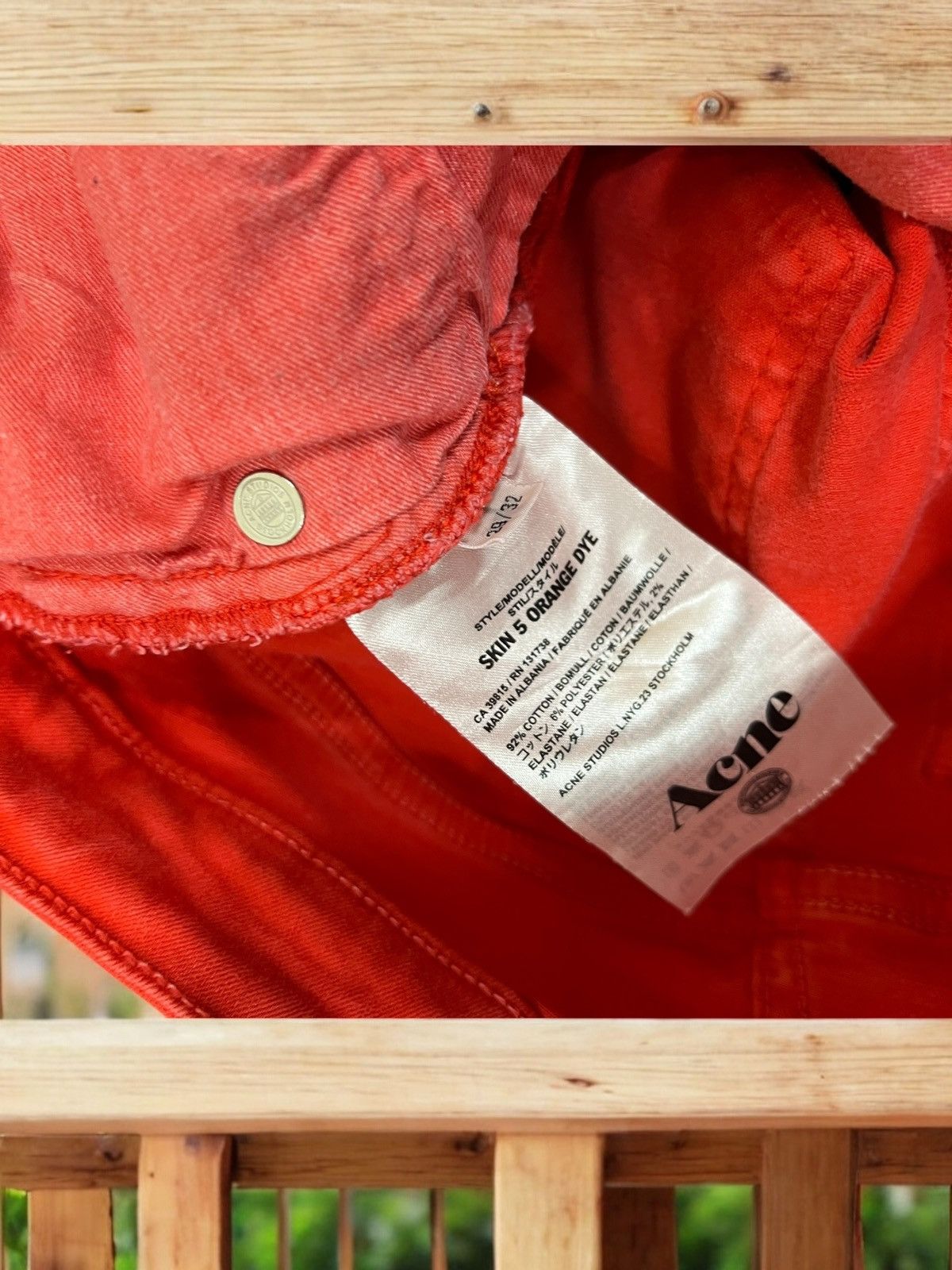 Acne Studios Acne Studios Skin 5 Orange Dye size W27 L32 Size 27" / US 4 / IT 40 - 6 Thumbnail