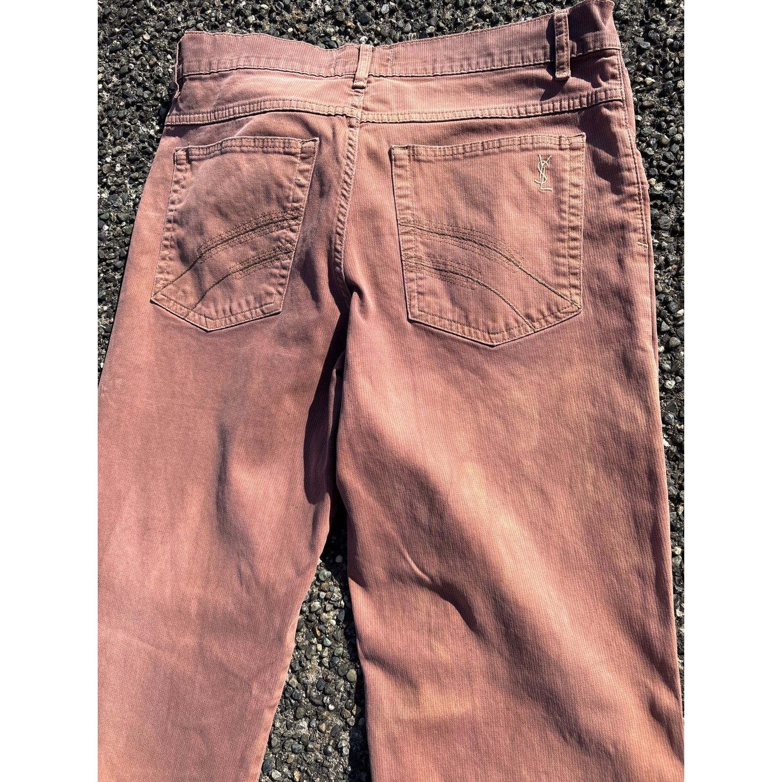 Yves Saint Laurent Vtg YSL Yves Saint Laurent Salmon pink faded pants 30x30 Size US 30 / EU 46 - 5 Thumbnail