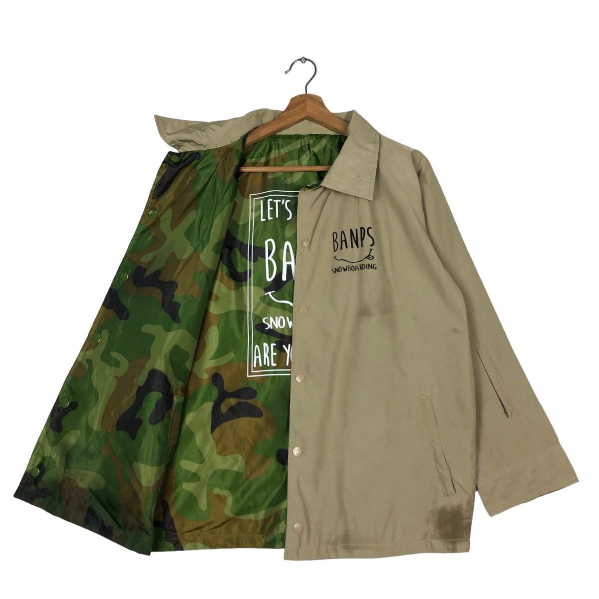 Japanese Brand 🔥Very Worn Bomber Jacket Banps Snowboarding Big Logo Size US M / EU 48-50 / 2 - 11 Thumbnail