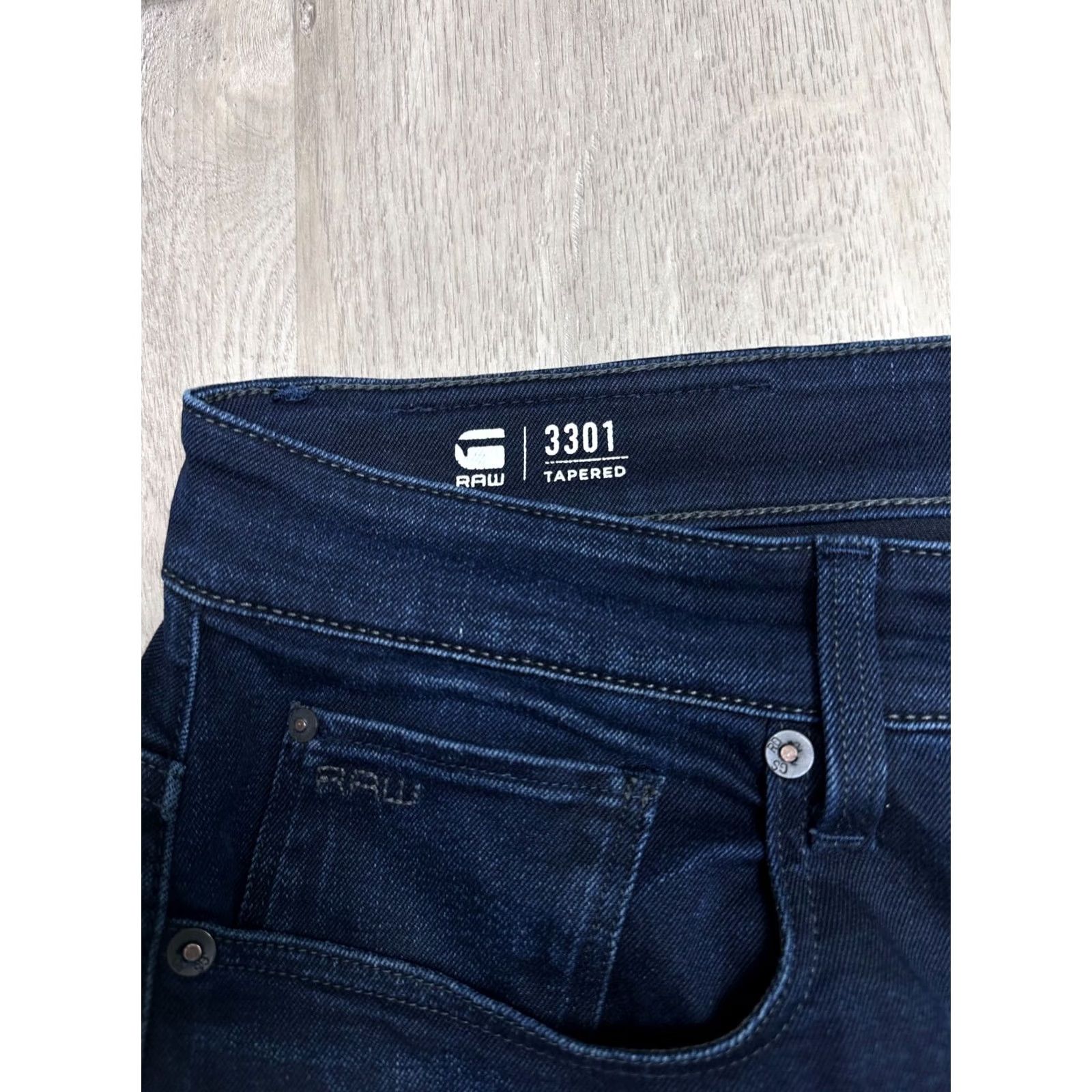 G-Star G-Star 3301 Jeans Jeans Regular Denim 34 Blue Mens 3301 Stars 34 Inseam 34 Wool? Size US 34 / EU 50 - 3 Thumbnail