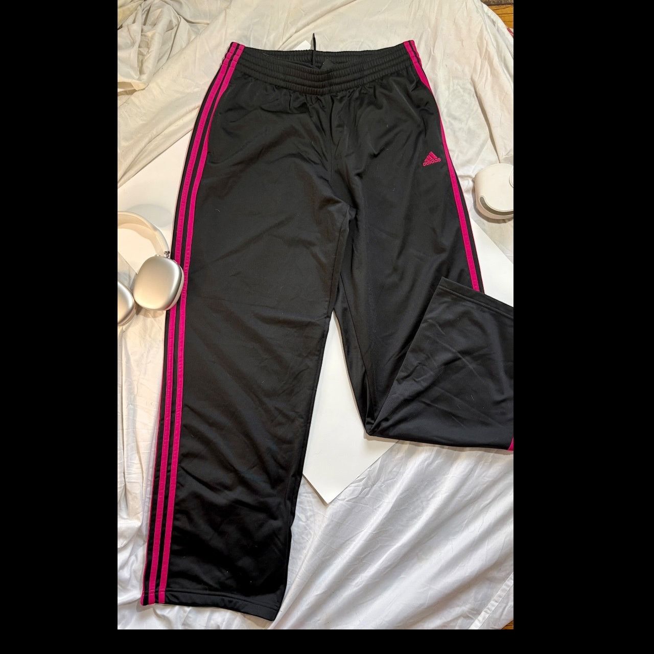 Adidas Adidas Black and Pink Track Pants Size 34" / US 12 / IT 48 - 3 Thumbnail