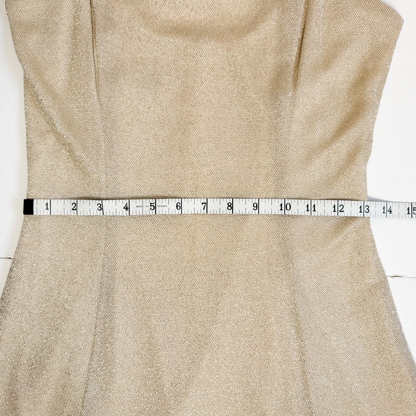 Jessica McClintock × Other 90s Scott McClintock Gold Shimmer Slip Dress Rhinestone Size S / US 4 / IT 40 - 14 Thumbnail