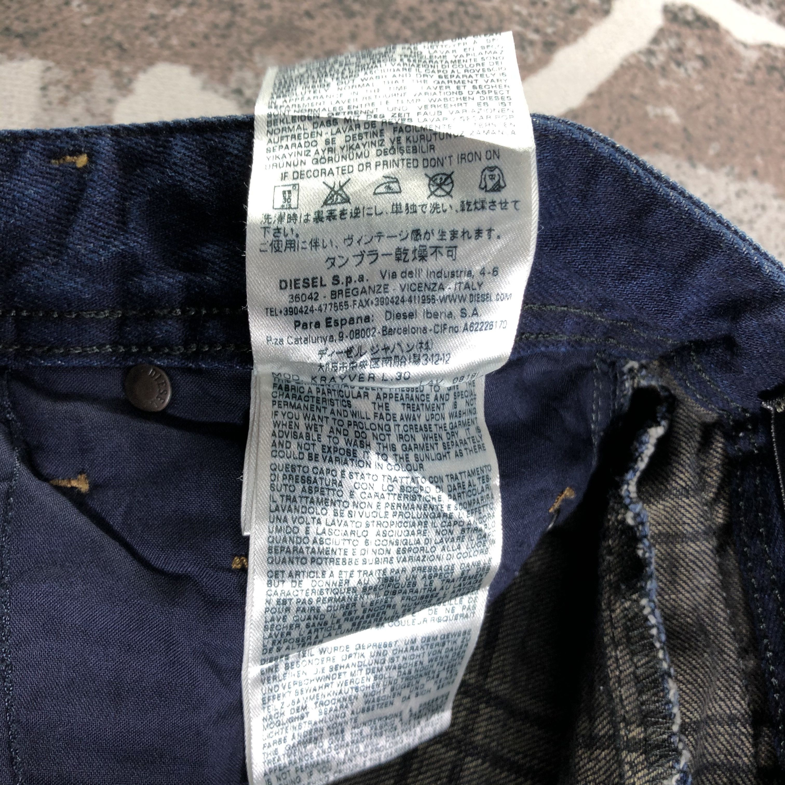 Diesel Diesel Krayver Jeans Destroyed Denim KJ2411 Size US 27 - 14 Thumbnail