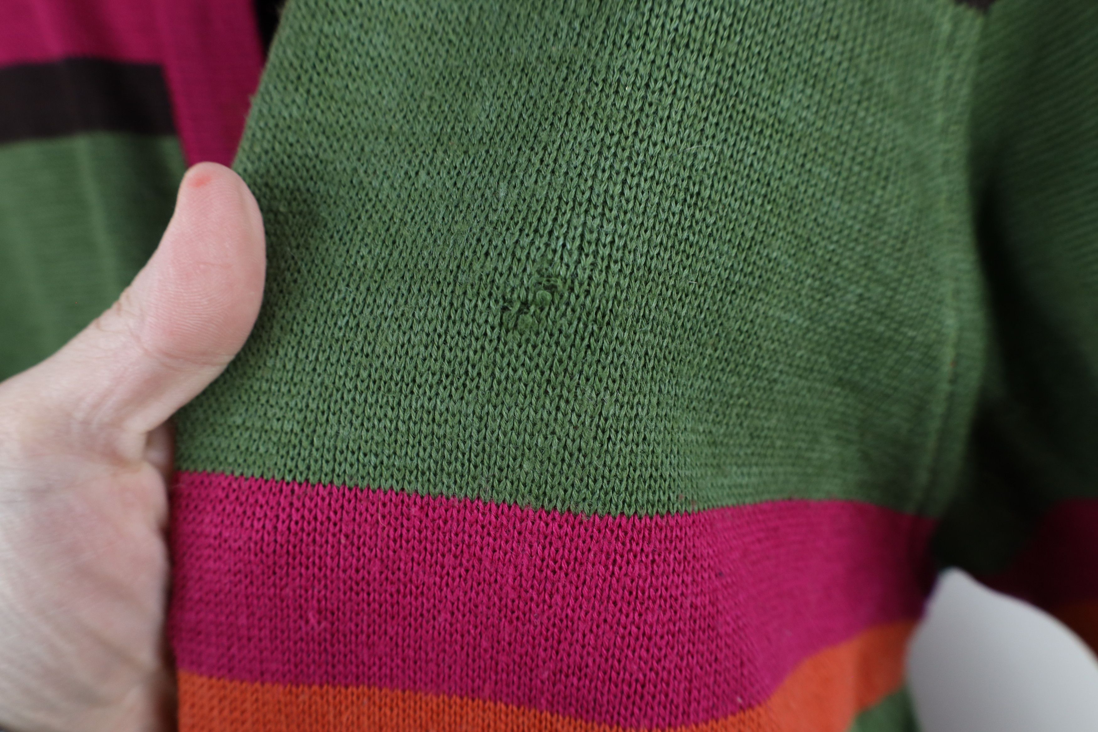 Vintage Vintage 90s Streetwear Rainbow Striped Top Button Sweater Size S / US 4 / IT 40 - 4 Thumbnail