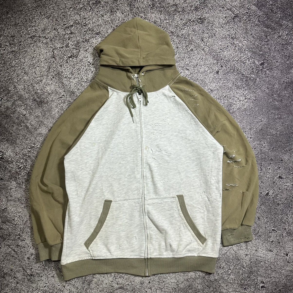 Japanese Brand DISTRESSED TWO TONE COLOR HOODIE JAPANESE BRAND Size US M / EU 48-50 / 2 - 2 Thumbnail