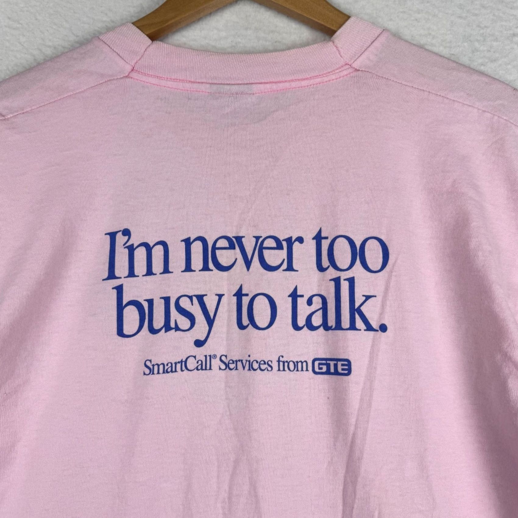 Vintage VINTAGE Screen Stars T Shirt XL Pink 80s 90s Graphic Tee Short Sleeve Unisex Cotton Blend Pastel Pink Single Stitch Mens Womens Boys Girls Size US XL / EU 56 / 4 - 3 Thumbnail