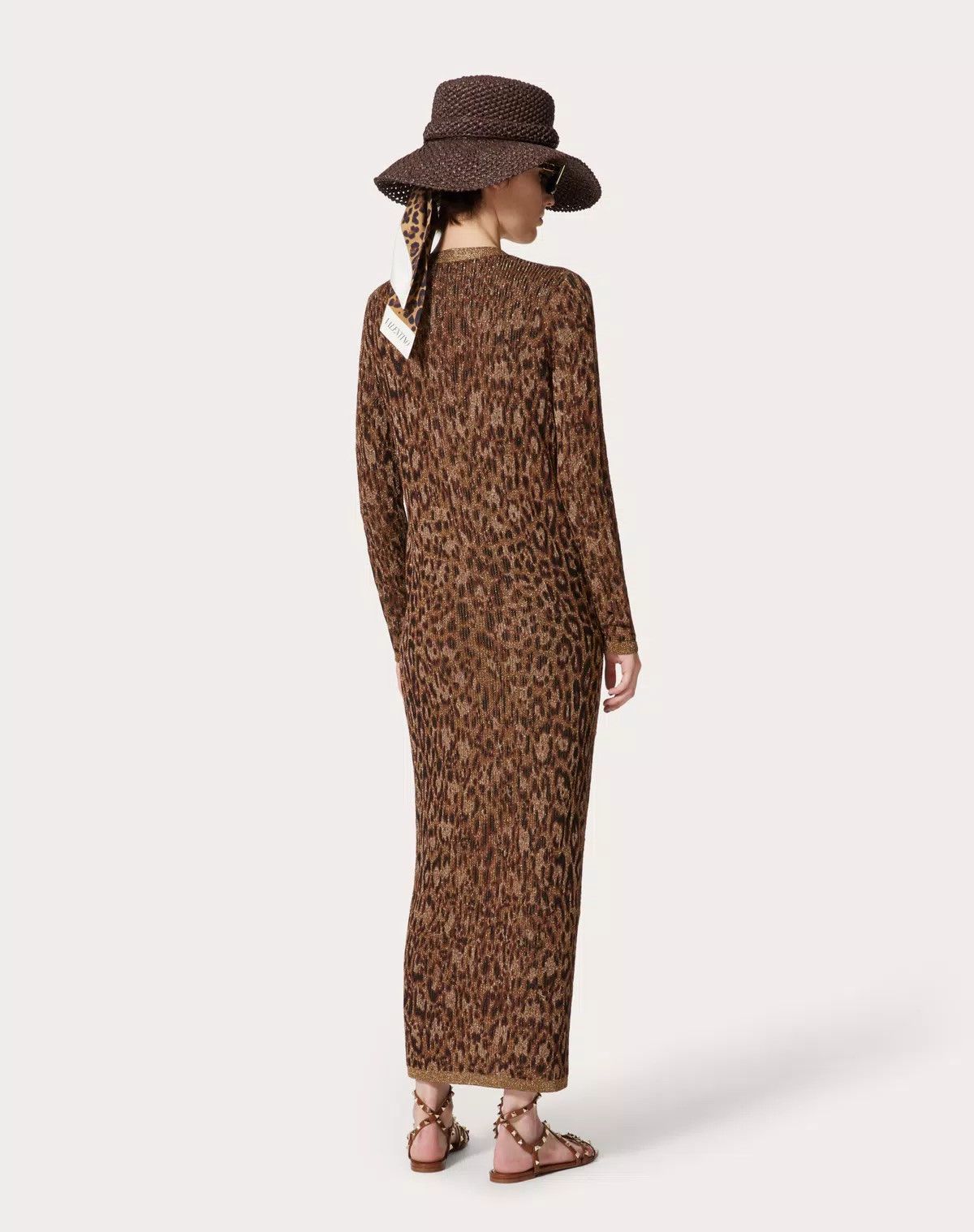 Valentino o1s1wg110426 Cardigan Animalier Jacquard Lurex Cotton Size XL / US 12-14 / IT 48-50 - 1 Thumbnail
