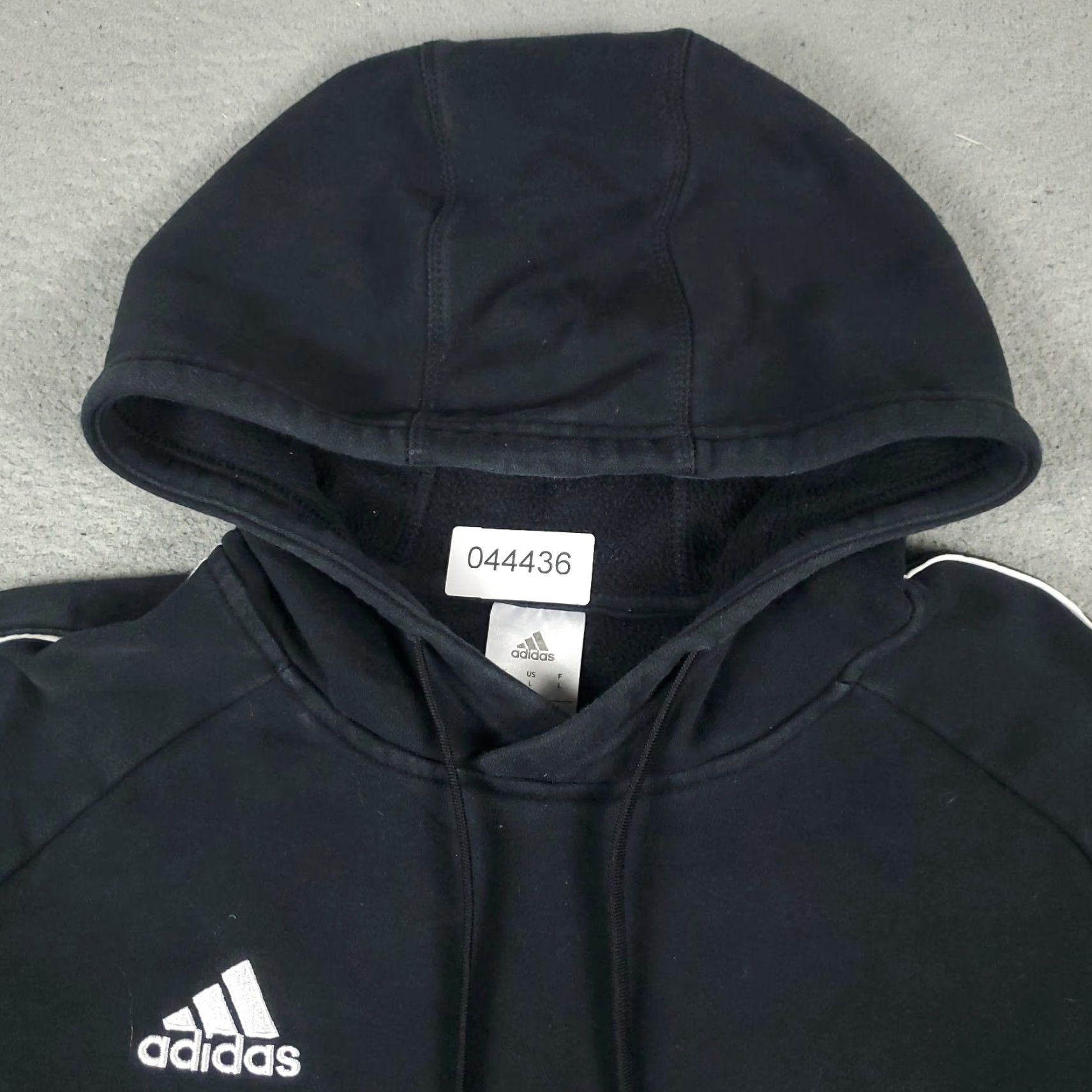Adidas Adidas Hoodie Mens Large Black Pullover Mock Neck Logo Size US L / EU 52-54 / 3 - 2 Thumbnail