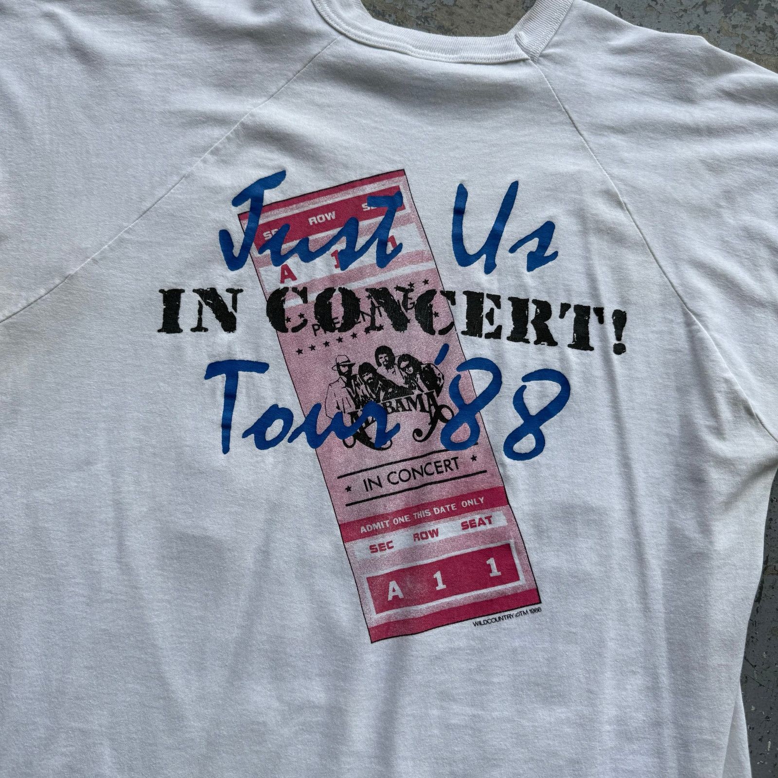 Vintage Vintage 80’s Alabama Just Us In Concert Tour Tee Size US XL / EU 56 / 4 - 5 Thumbnail