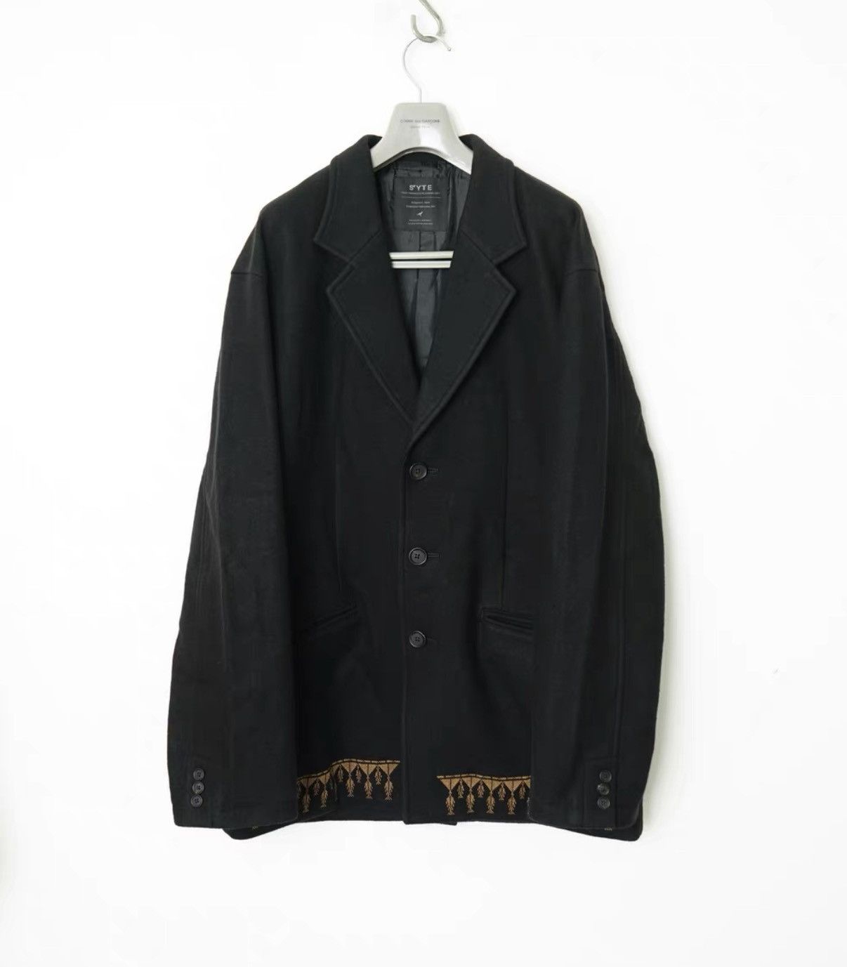 Yohji Yamamoto Yohji Yamamoto SYTE Silhouette Mid-length Wool Blend Coat Size US L / EU 52-54 / 3 - 1 Thumbnail