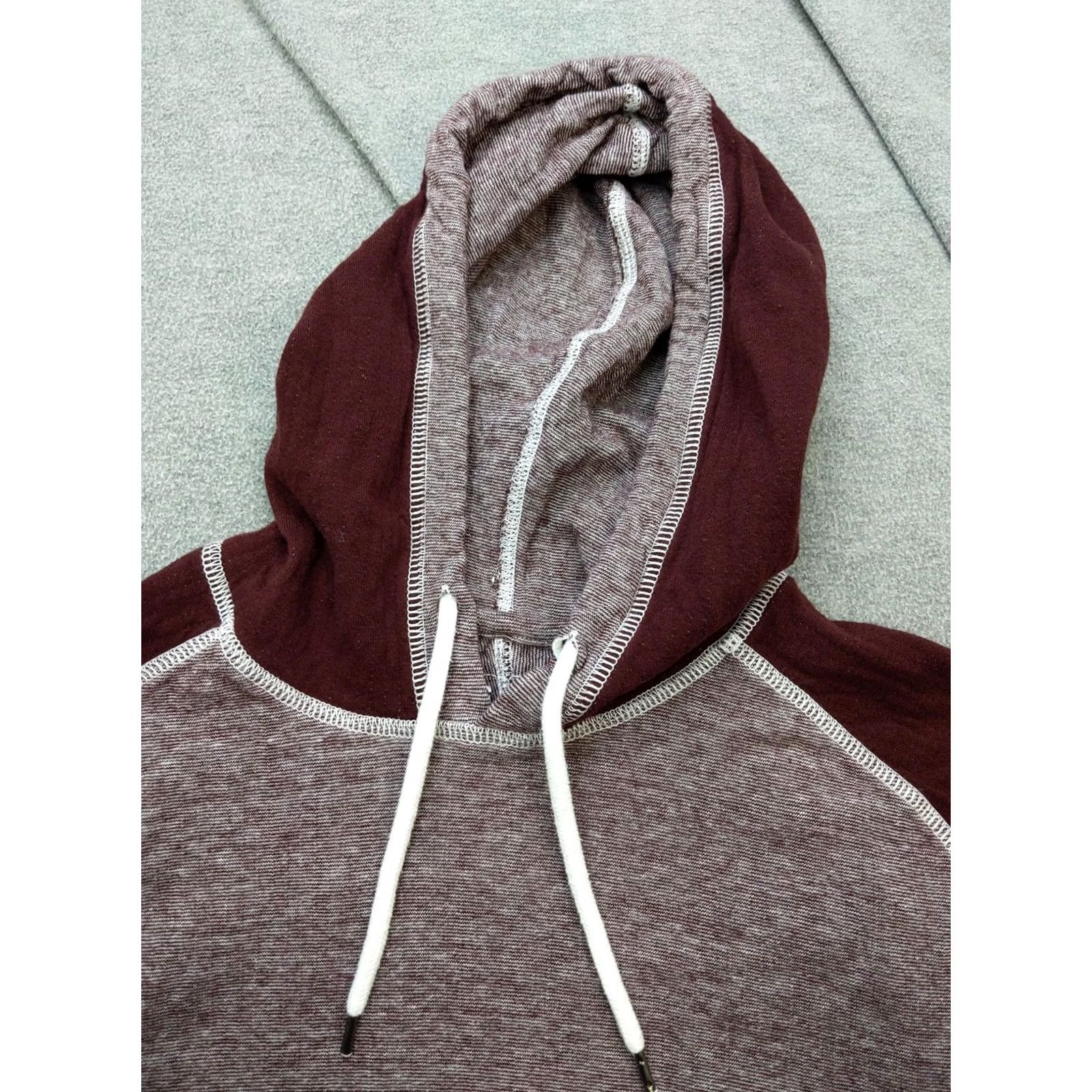 BKE BKE Hoodie Mens Large Red Heather Raglan Long Sleeve Lightweight Pullover B4348 Size US L / EU 52-54 / 3 - 4 Thumbnail