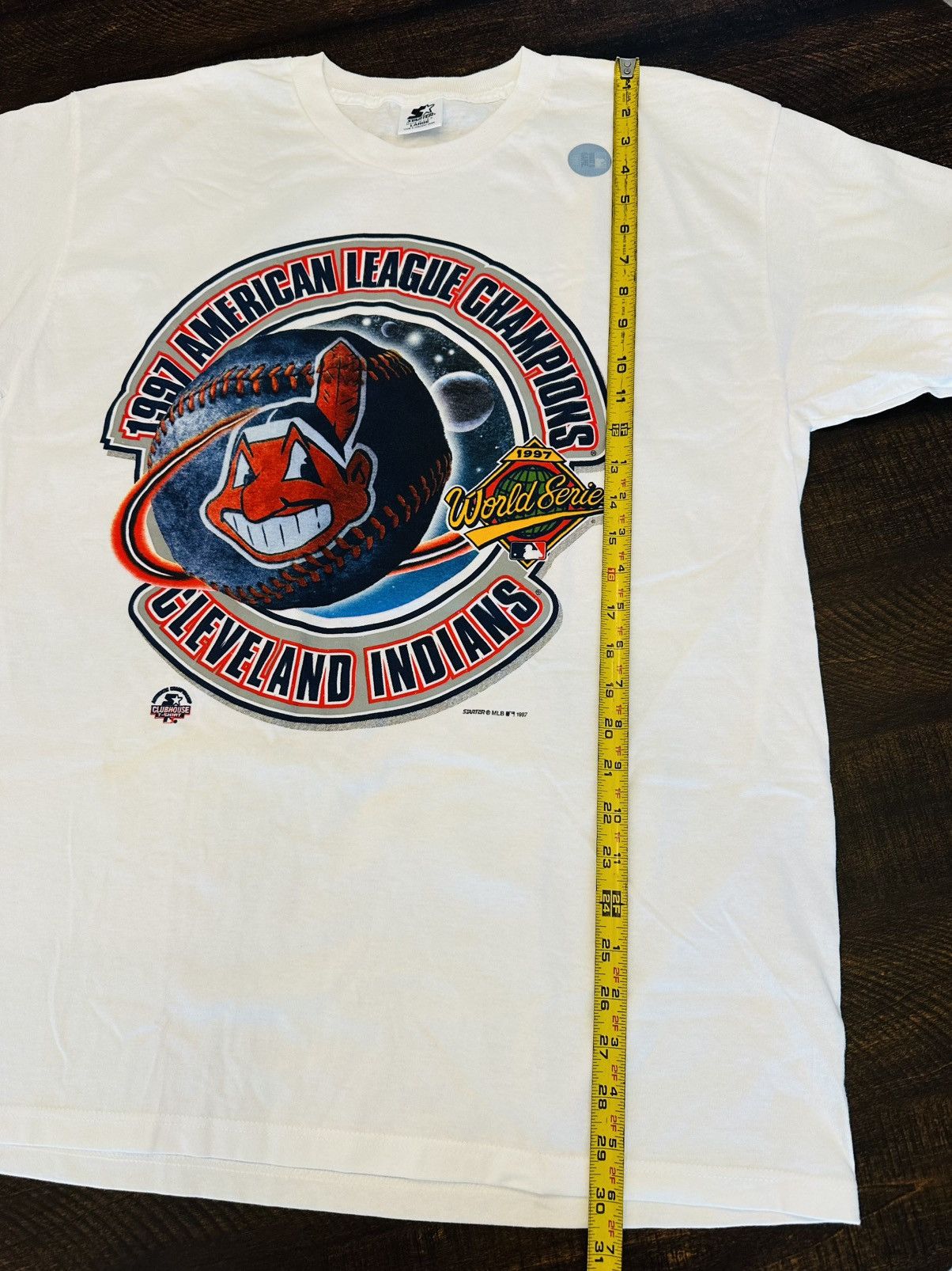 Starter VTG NWOT ‘97 Cleveland Indians AL Champs Starter-USA-L-Spots Size US L / EU 52-54 / 3 - 9 Thumbnail