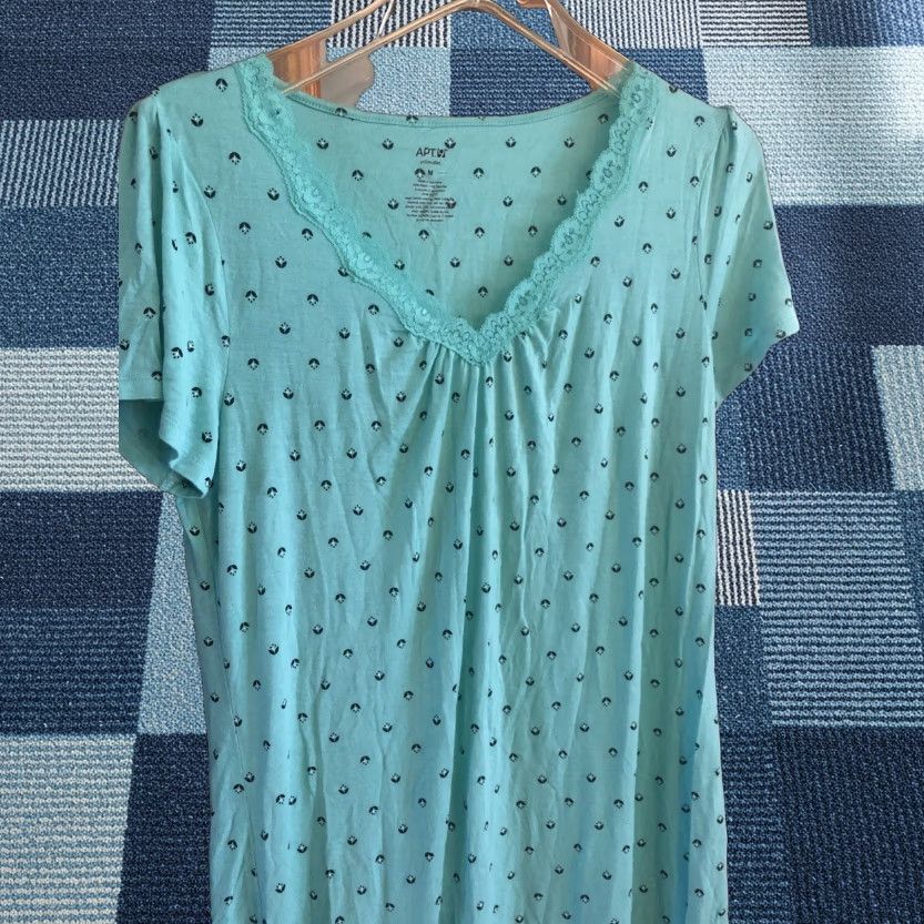 Apt. 9 Apt. 9 Gown Sleeveless Nightgown M Multicolor Floral Print Jersey Nylon Polyester Spandex Nightwear Women Size 32" / US 10 / IT 46 - 1 Thumbnail