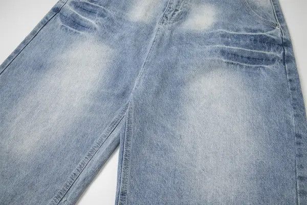 Japanese Brand VIBE Retro street gradient washed old punk denim shorts Size US 32 / EU 48 - 6 Thumbnail