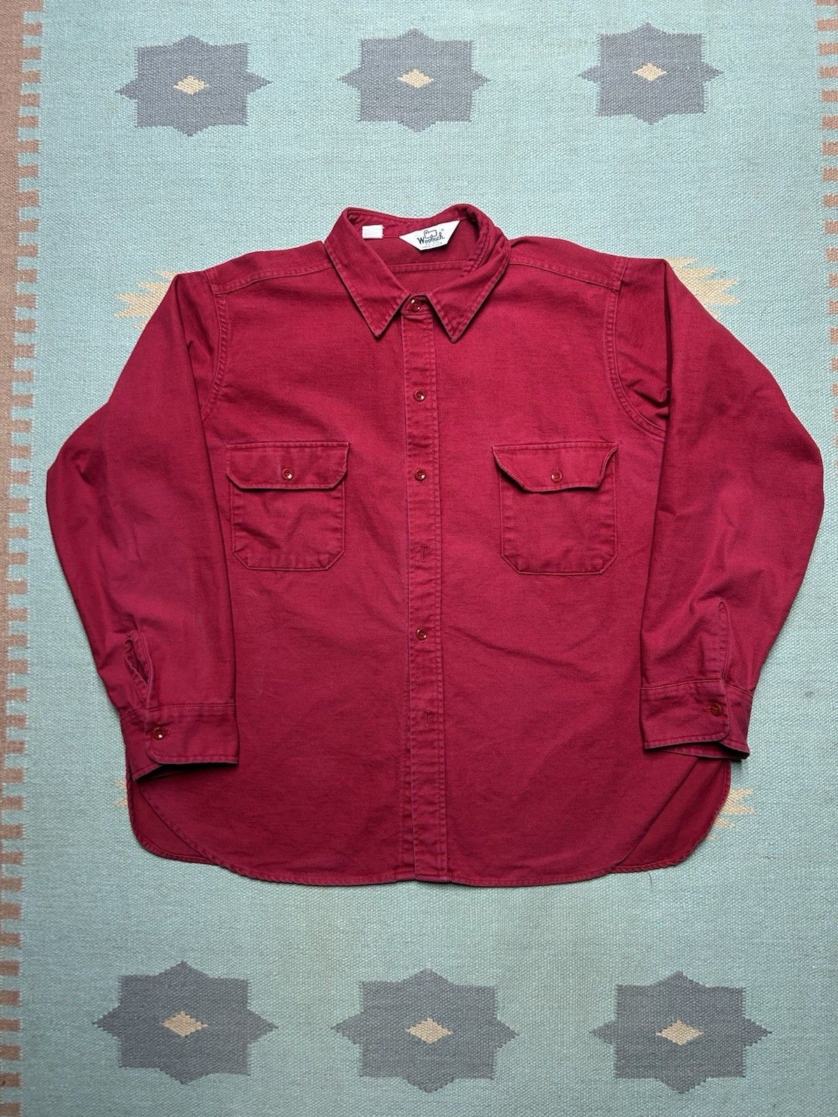 Vintage Vintage button shirt Woolrich chamois brushed cotton soft XL Size US XL / EU 56 / 4 - 1 Thumbnail