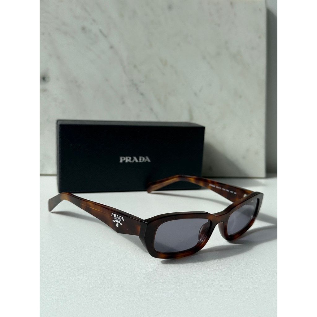 Prada NEW Prada PR B06S Sunglasses in Havana Brown Purple Size ONE SIZE - 4 Thumbnail