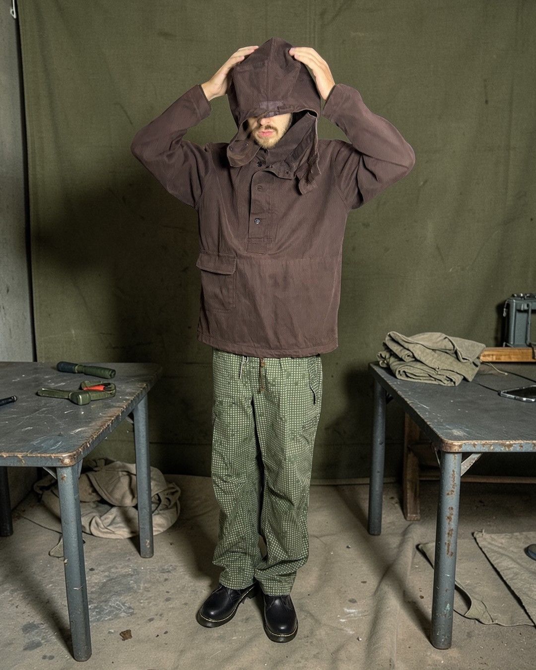 Number (N)ine Number (N)ine BRTH:BREATH Hemp Anti-Gas Smock Anorak Size US L / EU 52-54 / 3 - 5 Thumbnail
