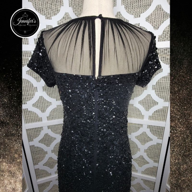 Adrianna Papell Adrianna Papell Sequin Mesh Neckline Sheath Dress Size 8 Size M / US 6-8 / IT 42-44 - 9 Thumbnail