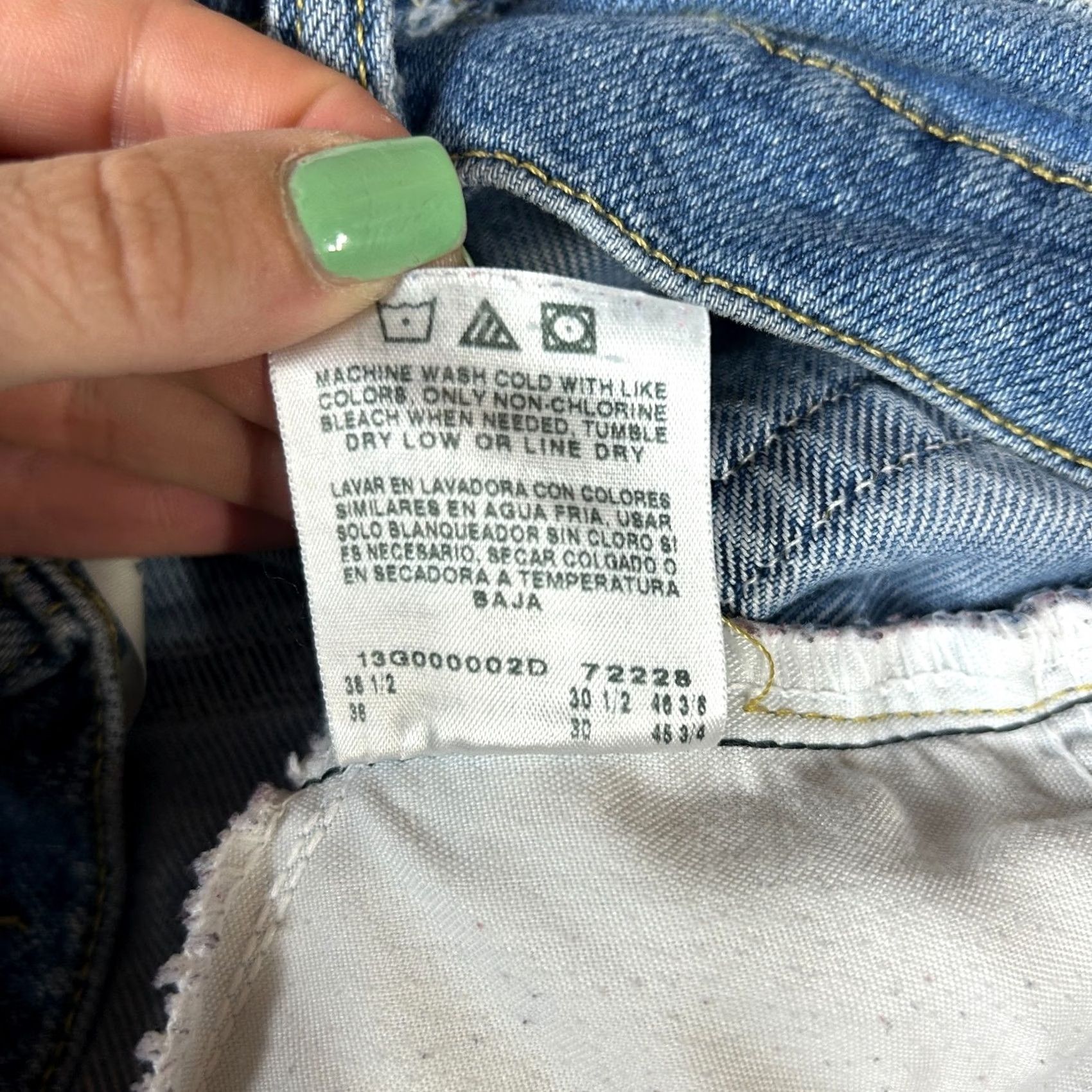 Lee Lee Jeans Men's 38X30 Blue Denim Casual Regular Fit Straight Leg Mid Rise Jeans Size US 38 / EU 54 - 7 Thumbnail