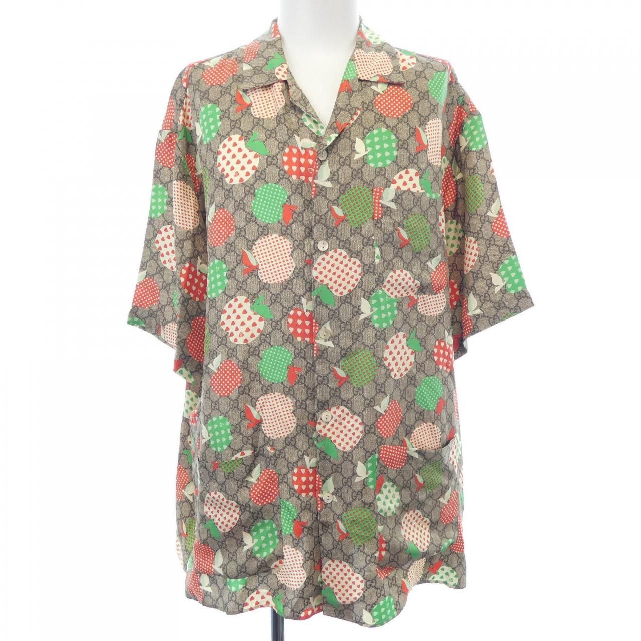 Gucci Gucci Gucci Silk Short Sleeve Shirt Textile Tops 663638ZAHC2 DUTY FREE for USA Size ONE SIZE - 1 Thumbnail