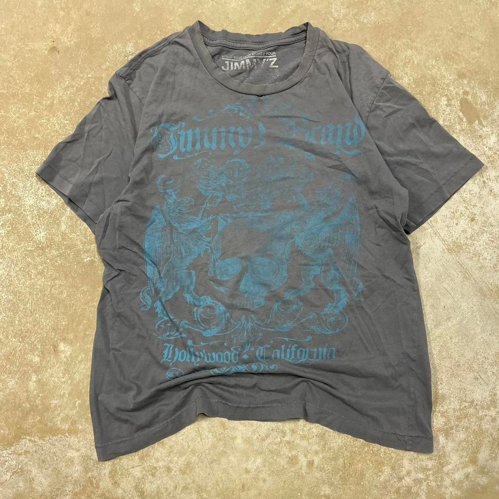 Jimmy Choo Jimmy Z grey & blue graphic tee Size Large y2k Size US L / EU 52-54 / 3 - 1 Thumbnail