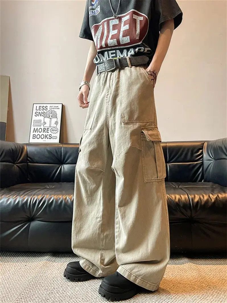 Japanese Brand Retro loose straight pocket jeans Size US 32 / EU 48 - 2 Thumbnail