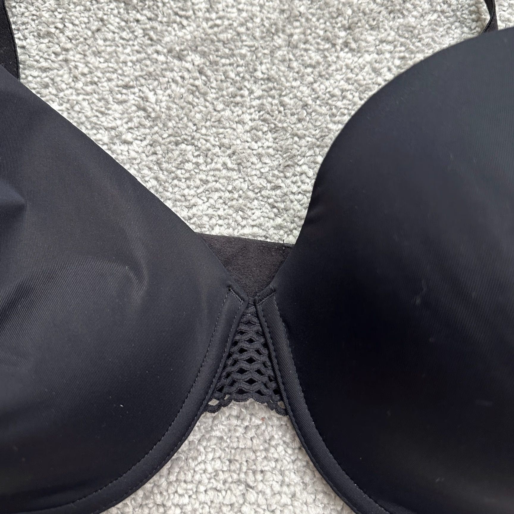 Hanes Hanes Push Up Bra Women's 38DD Black Nylon Underwire Adjustable Strap Padded Size ONE SIZE - 3 Thumbnail