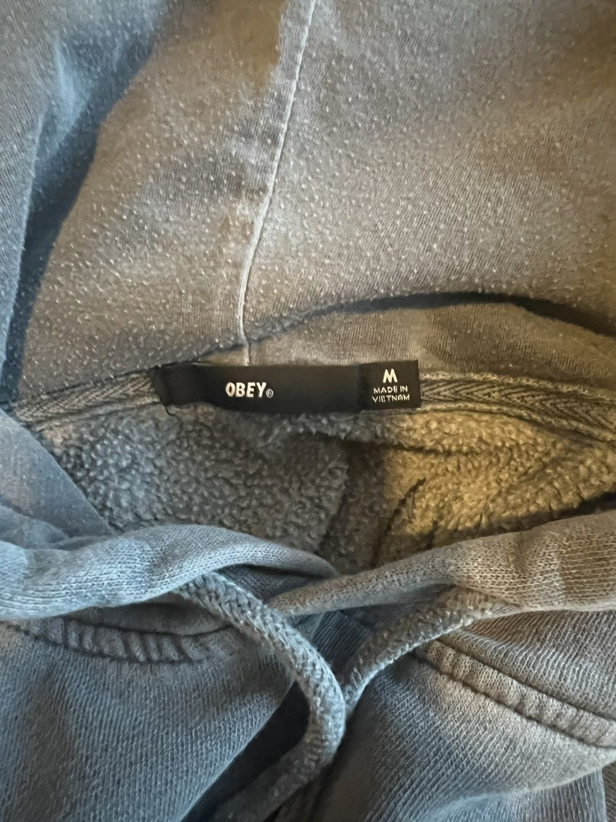 Obey Obey Triple Logo Hoodie – Washed Gray – Size M Size US M / EU 48-50 / 2 - 3 Thumbnail