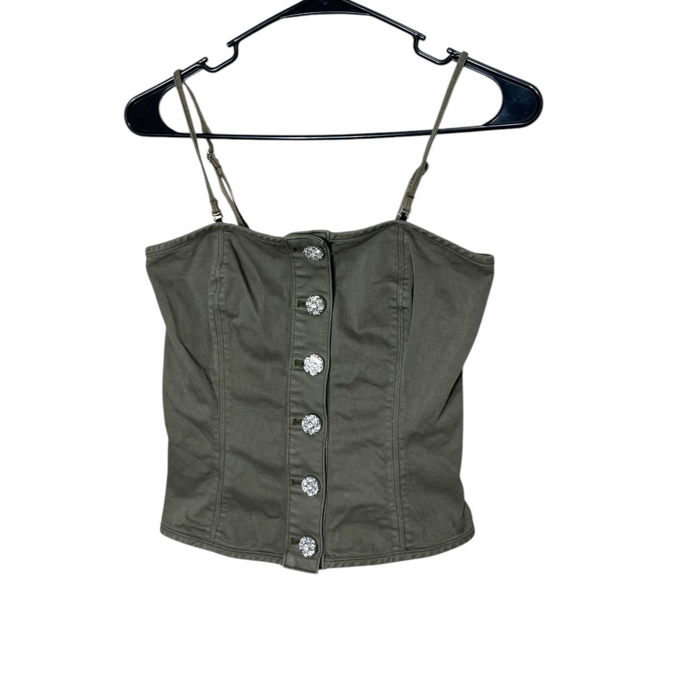 White House Black Market White House Black Market Y2K Green Bustier Size 0P Size XS / US 0-2 / IT 36-38 - 1 Thumbnail